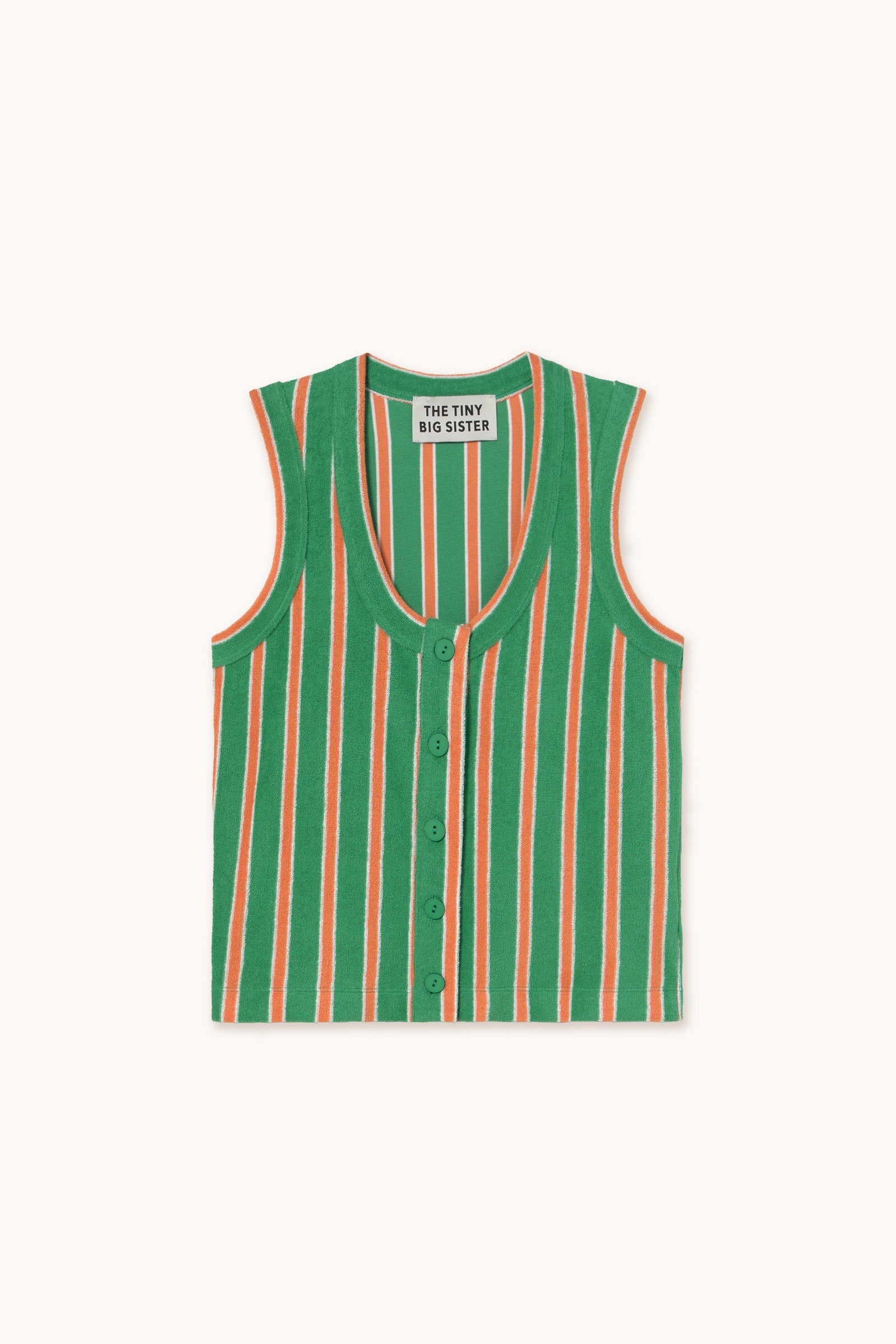 TOWEL STRIPED BUTTONED TOP
