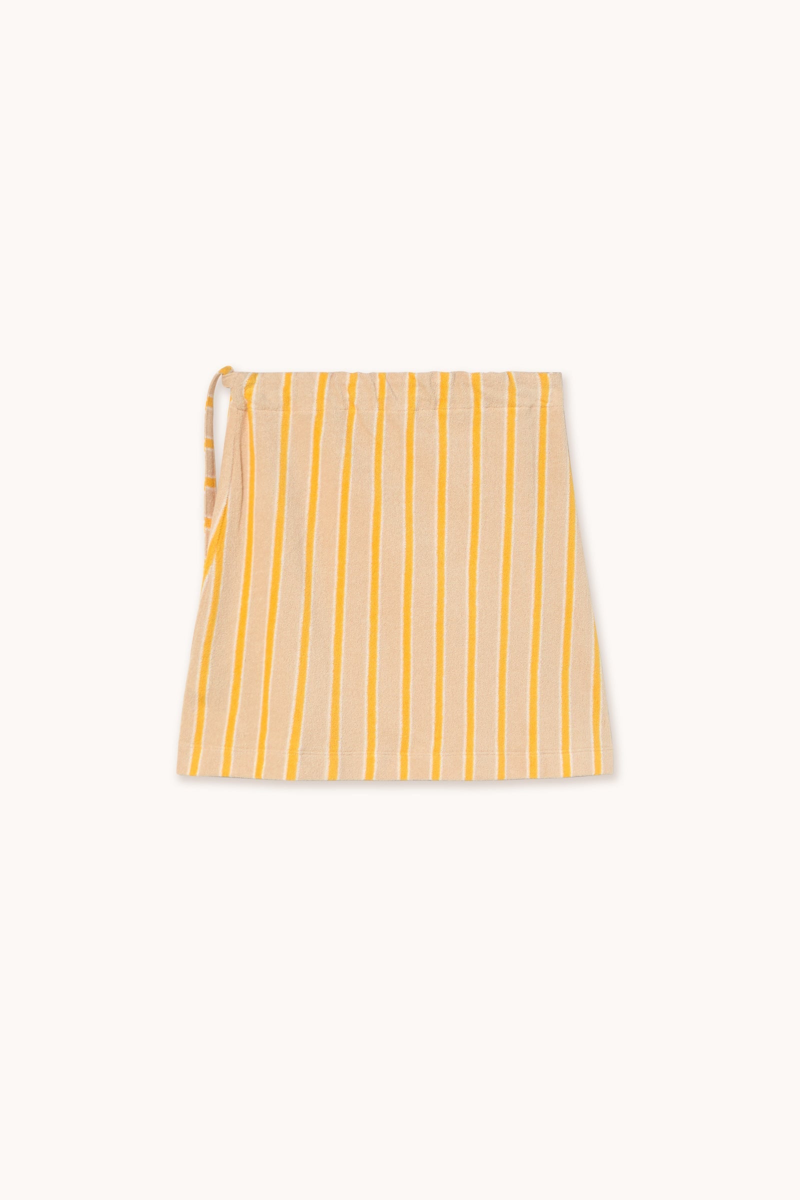 TOWEL STRIPED SHORT WRAP SKIRT