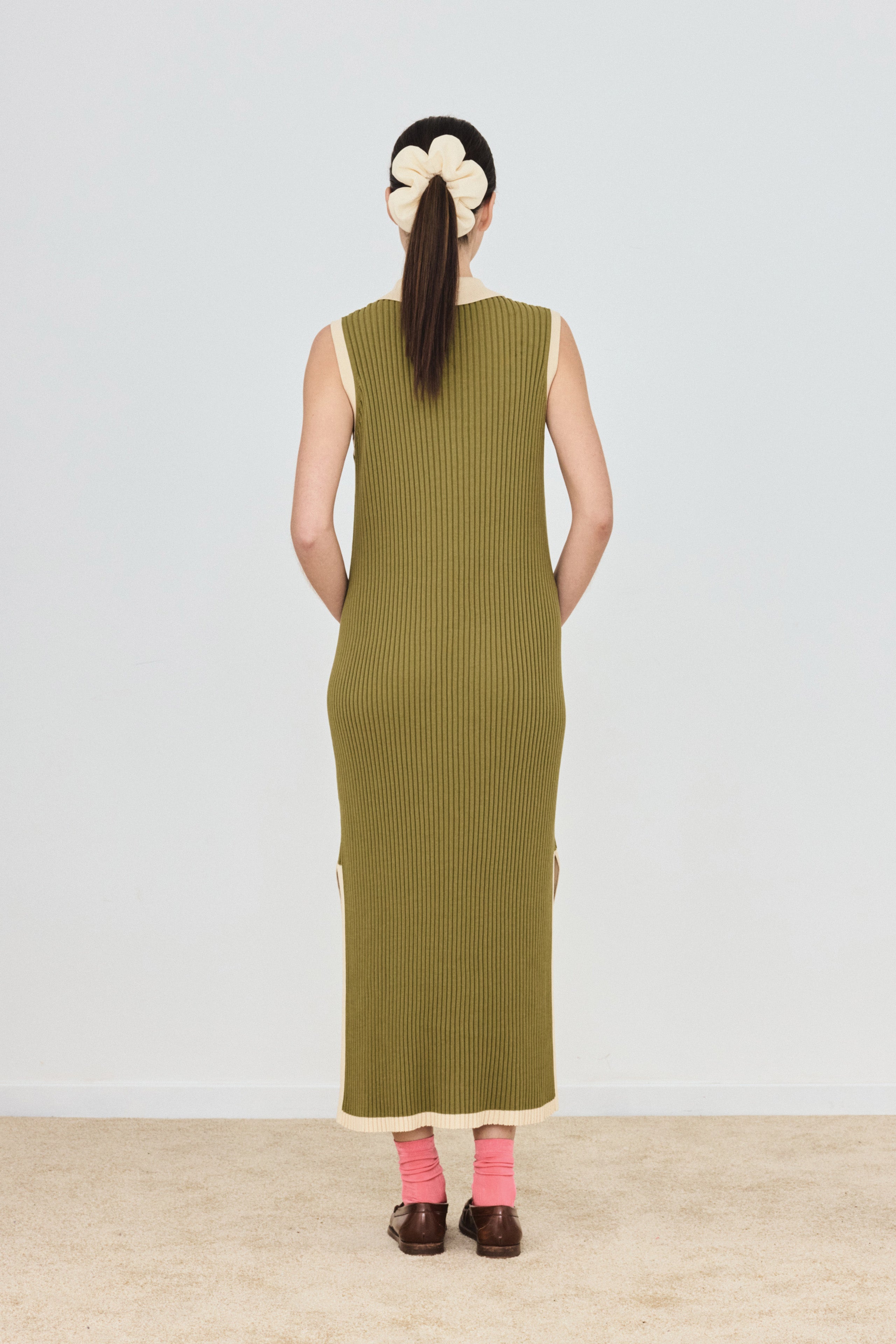 COLOR BLOCK POLO DRESS