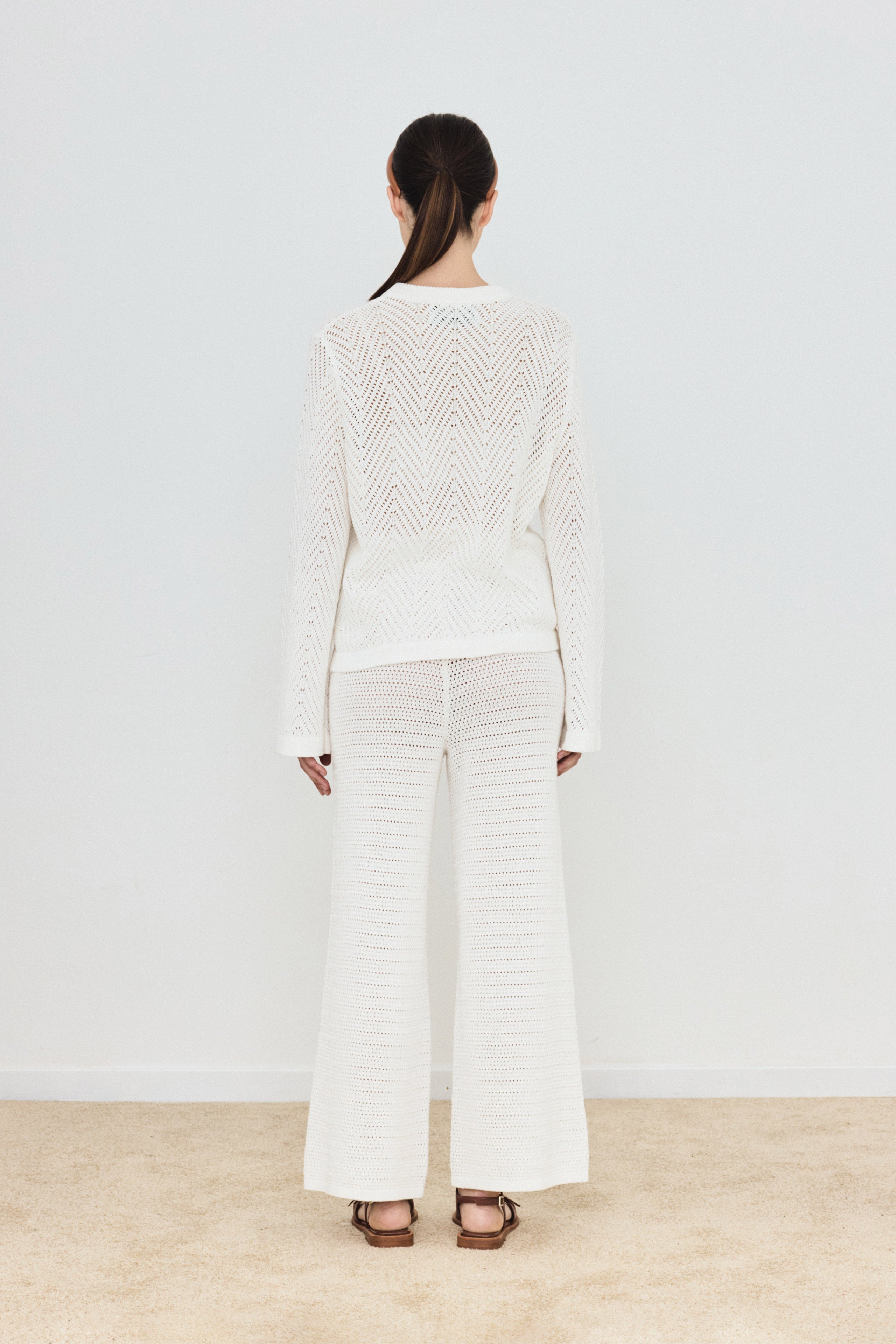 LACE KNITTED TROUSERS