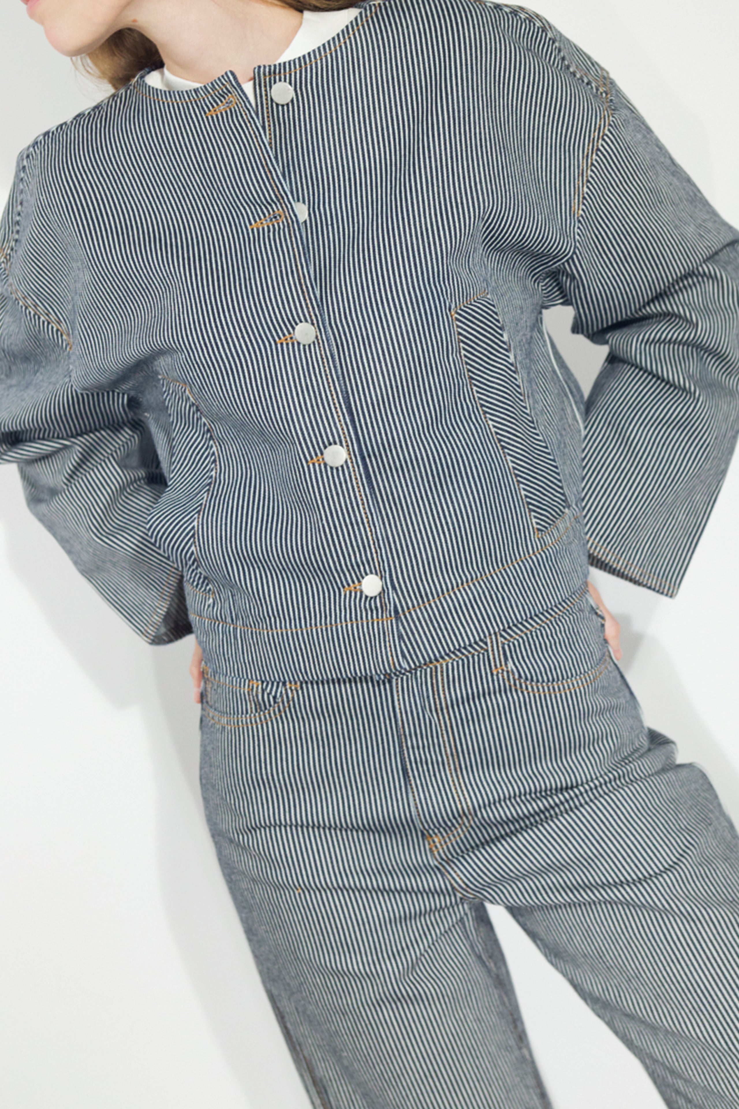 BERTA STRIPED DENIM