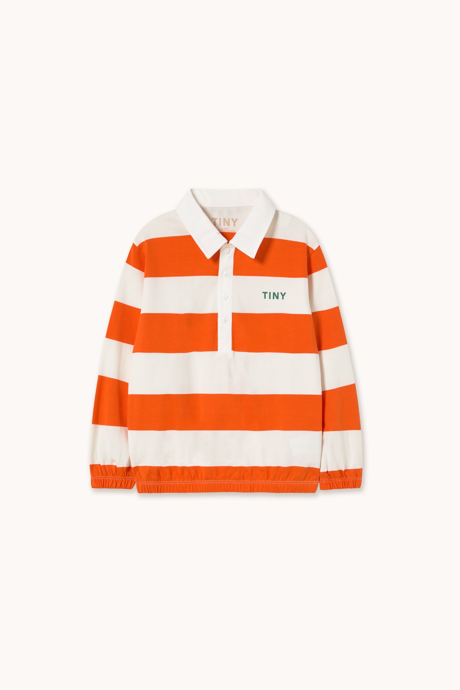 STRIPES KNIT POLO SLEEVE TEE