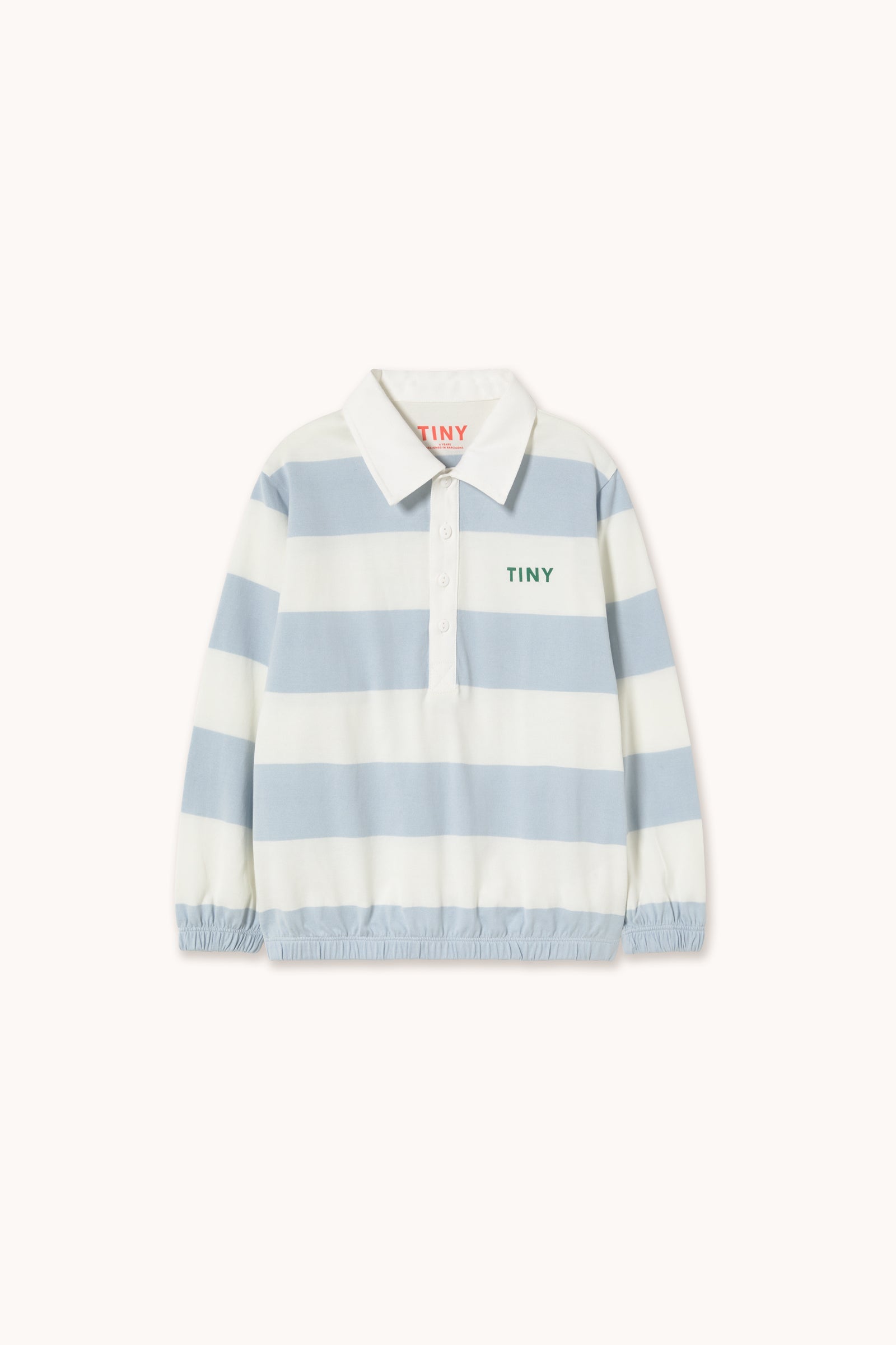 STRIPES KNIT POLO SLEEVE TEE