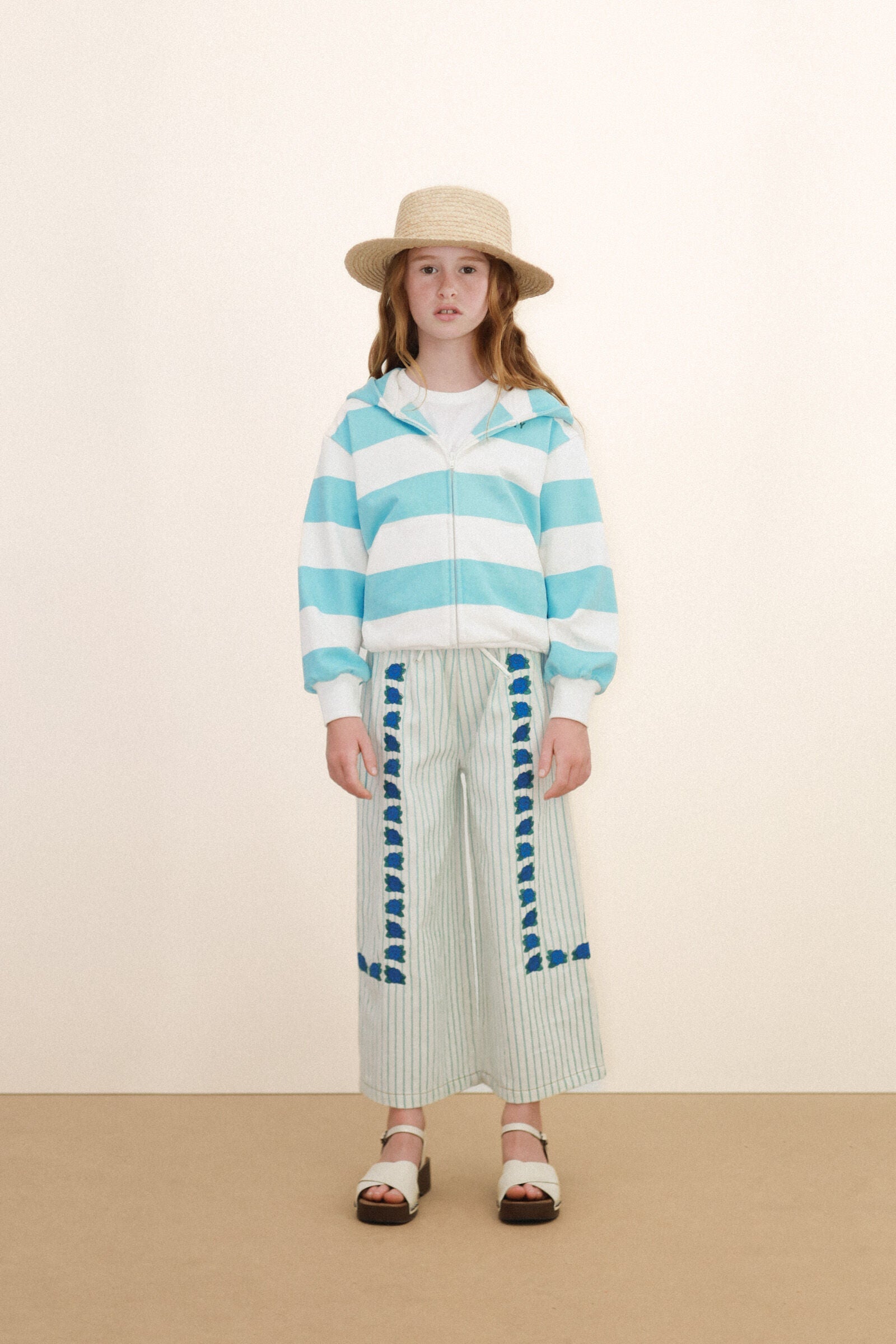 CYAN STRIPES HOODIE