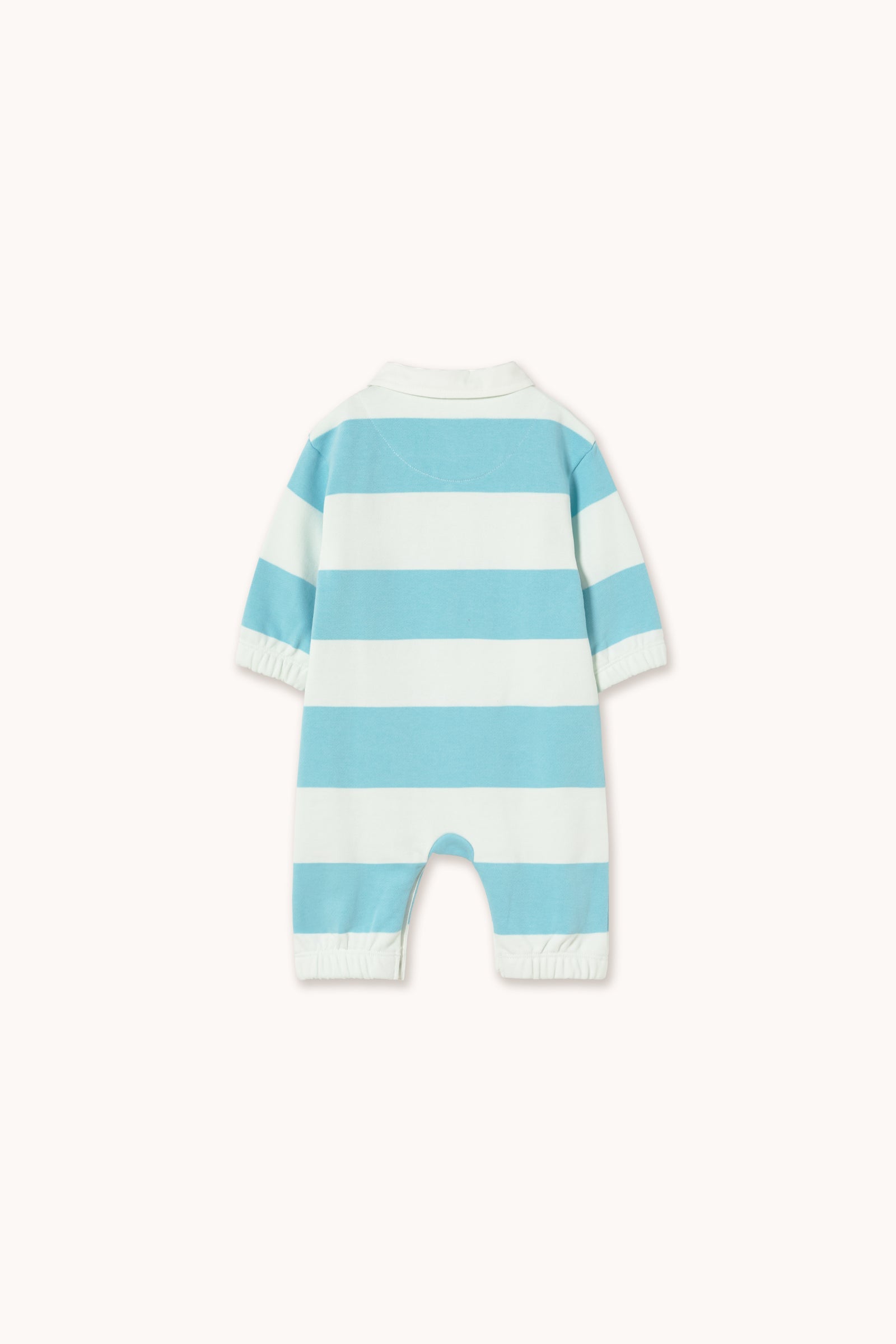 CYAN STRIPES POLO ONE-PIECE