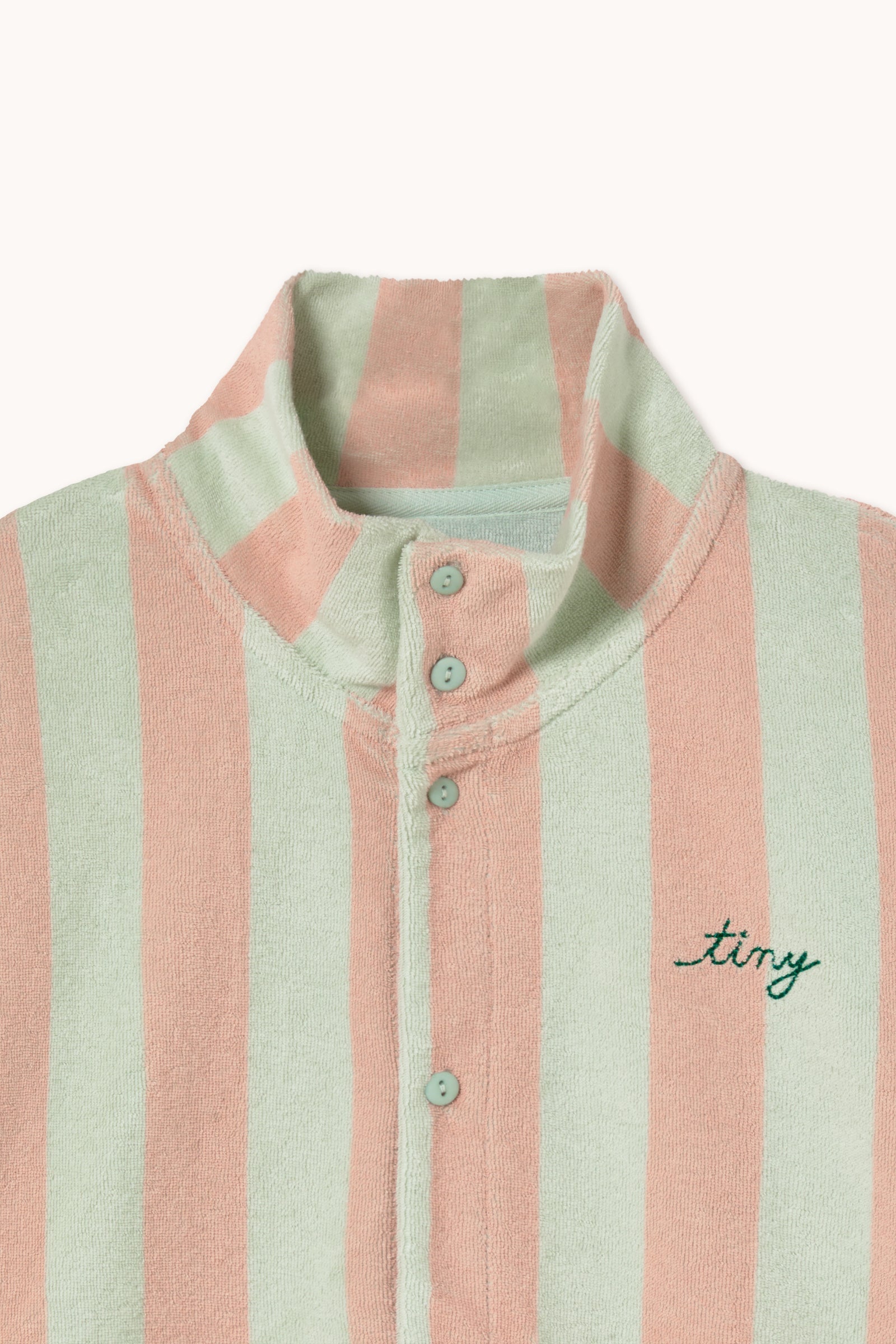 STRIPES TOWEL MOCKNECK SWEATSHIRT