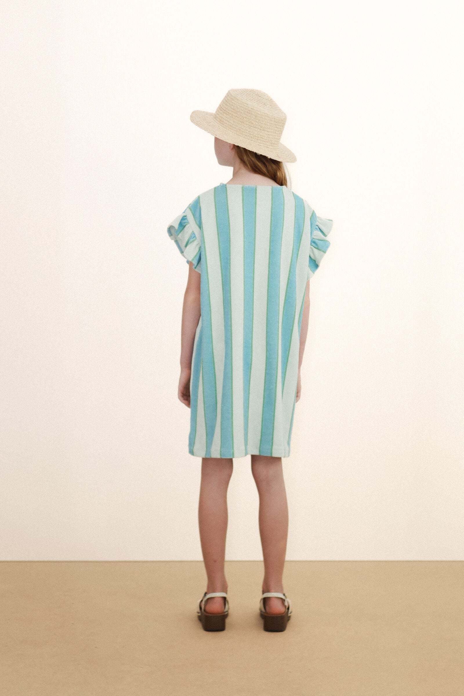 RETRO STRIPES BLUE TOWEL DRESS