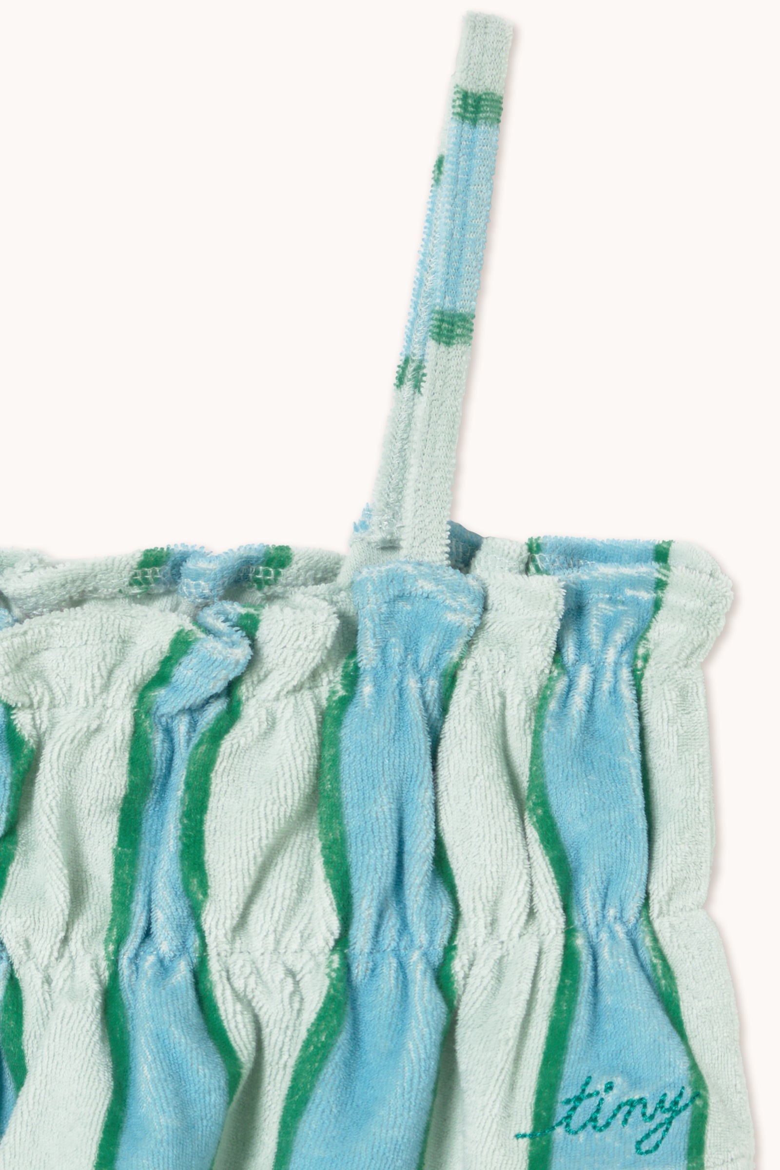 RETRO STRIPES BLUE TOWEL TOP