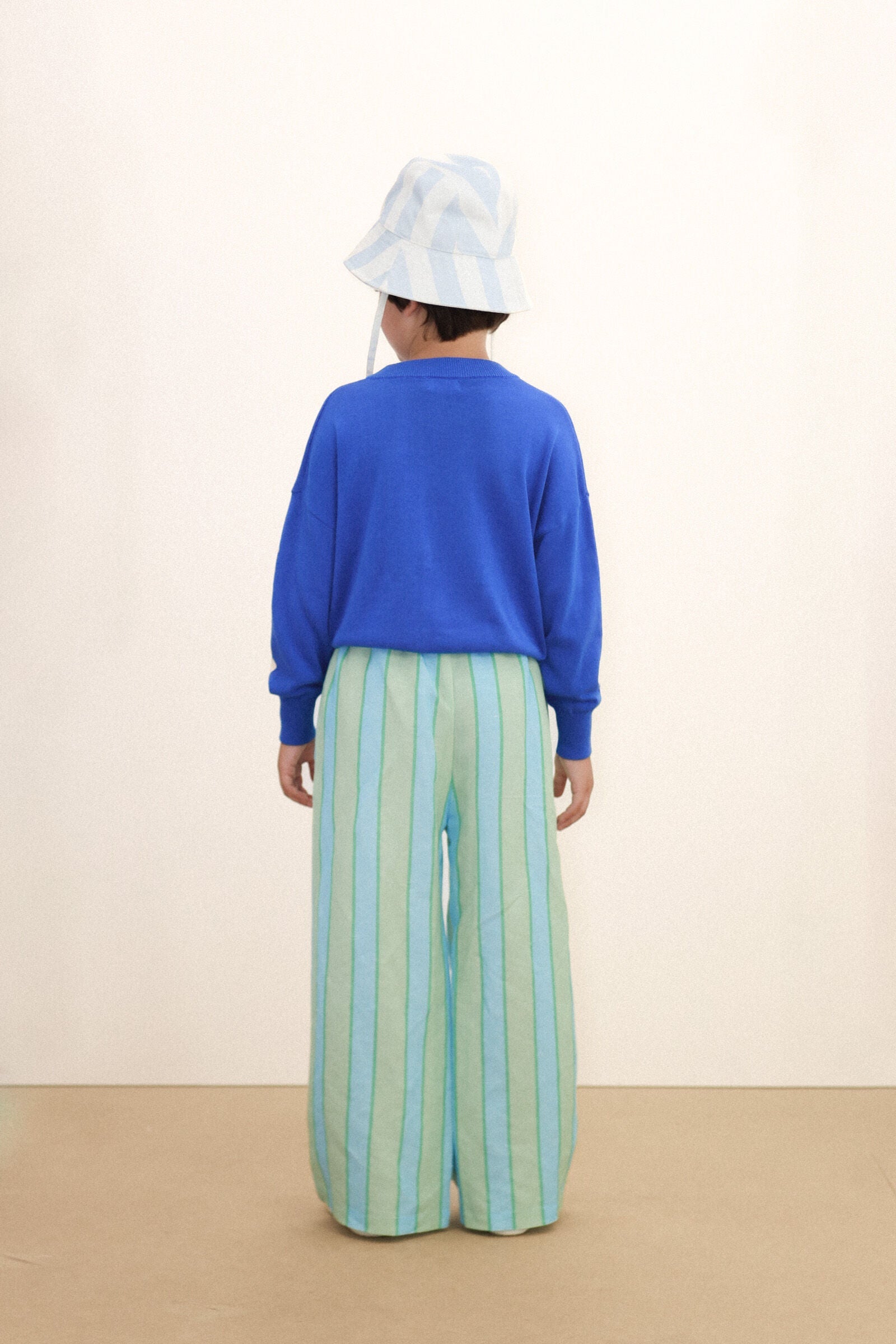 RETRO STRIPES BLUE TOWEL PANT