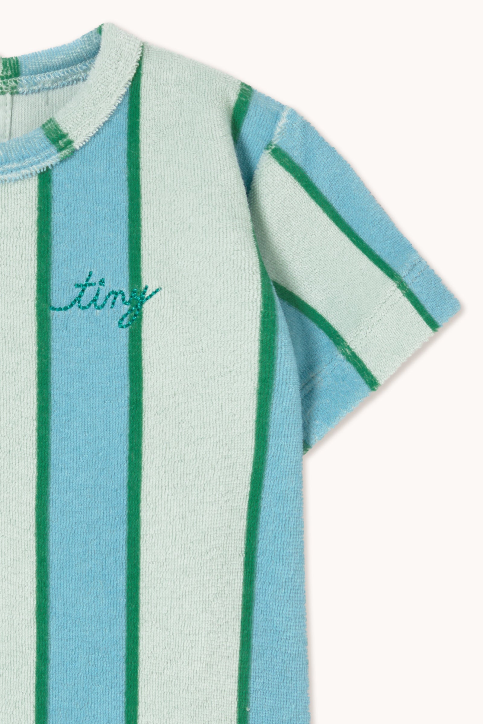RETRO STRIPES BLUE TOWEL BABY TEE