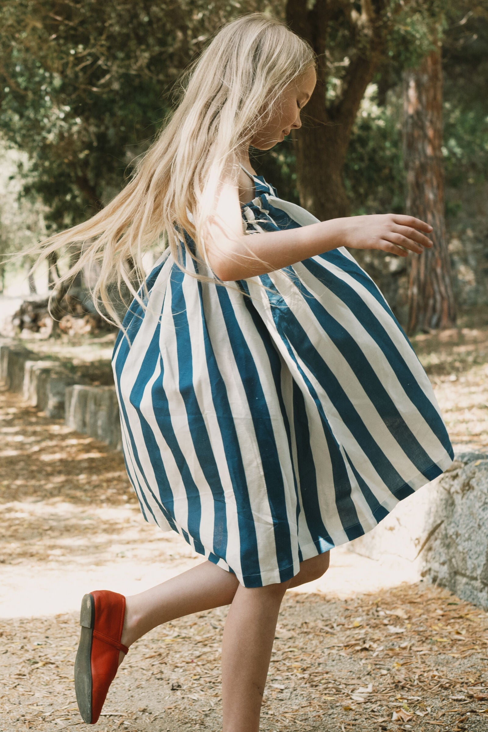 LIGHT NAVY STRIPES DRESS