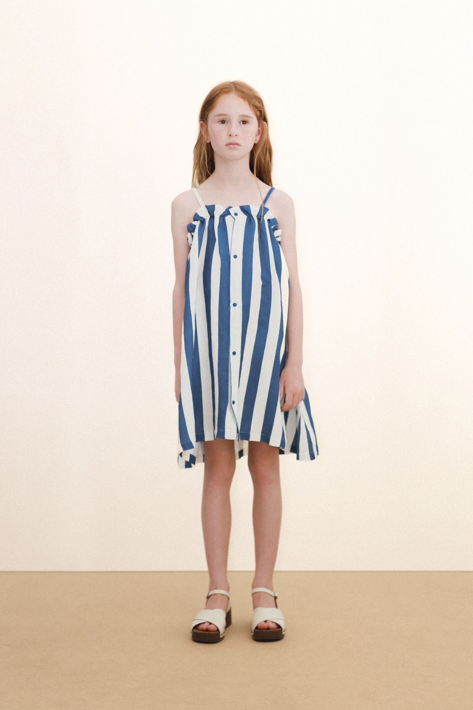 LIGHT NAVY STRIPES DRESS