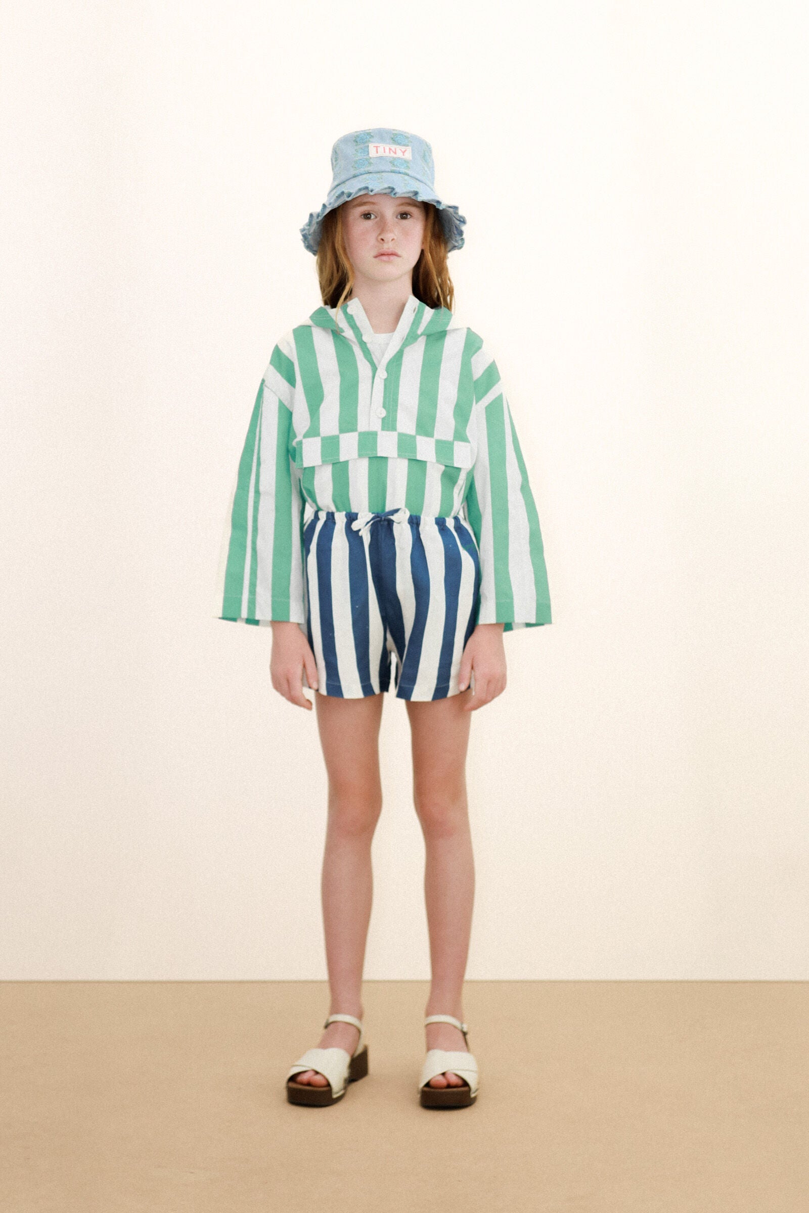LIGHT NAVY STRIPES SHORTS