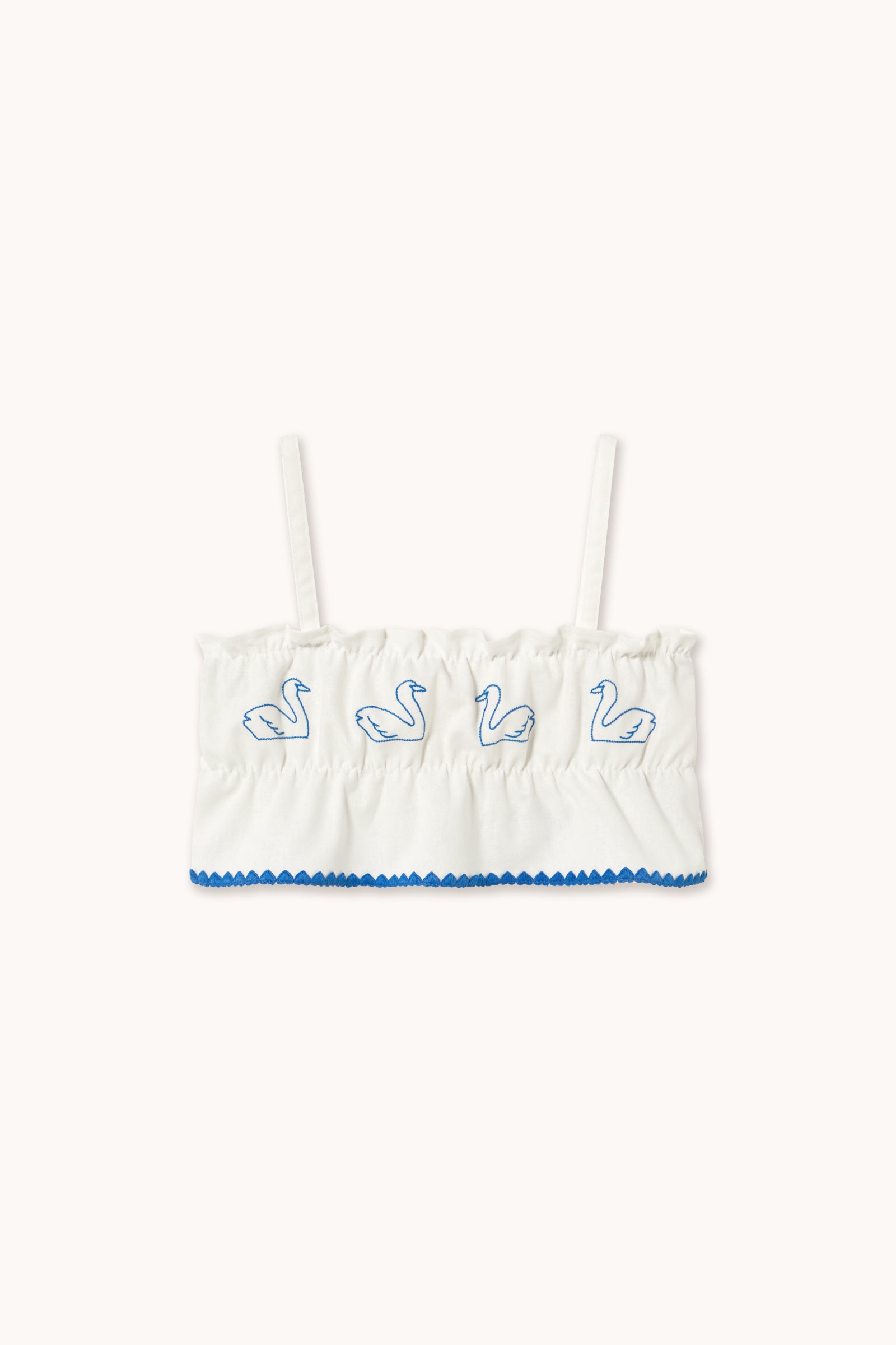 SWANS BOWS LINEN TOP