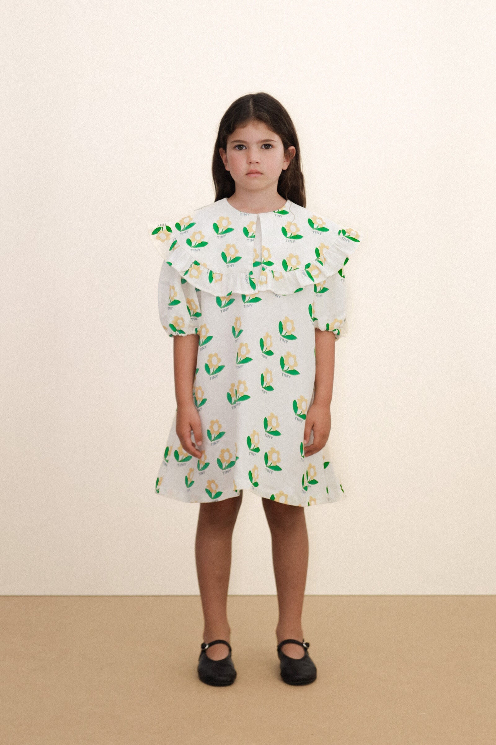 TINY FLOWER LINEN DRESS