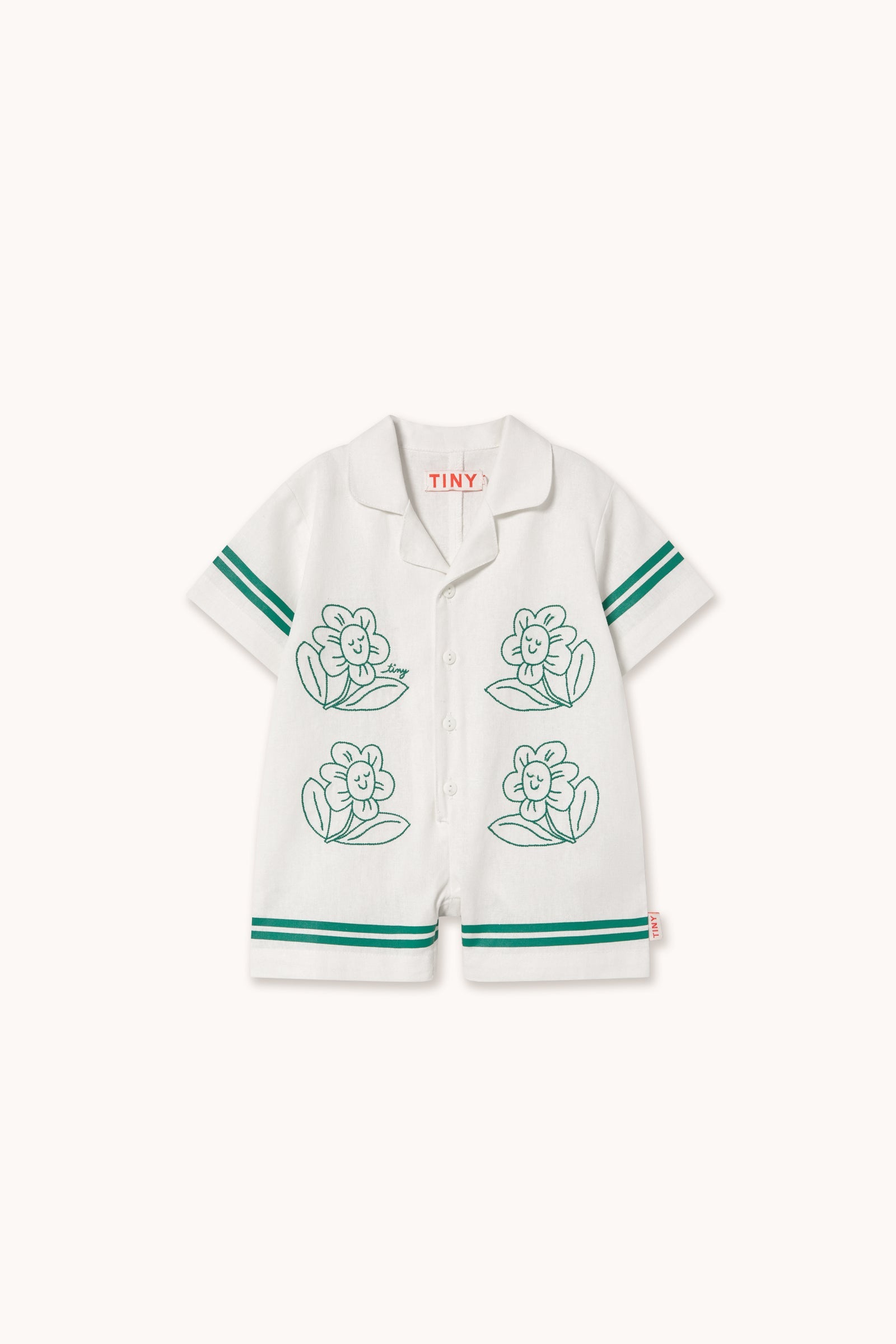 DAISIES LINEN BABY ONE-PIECE