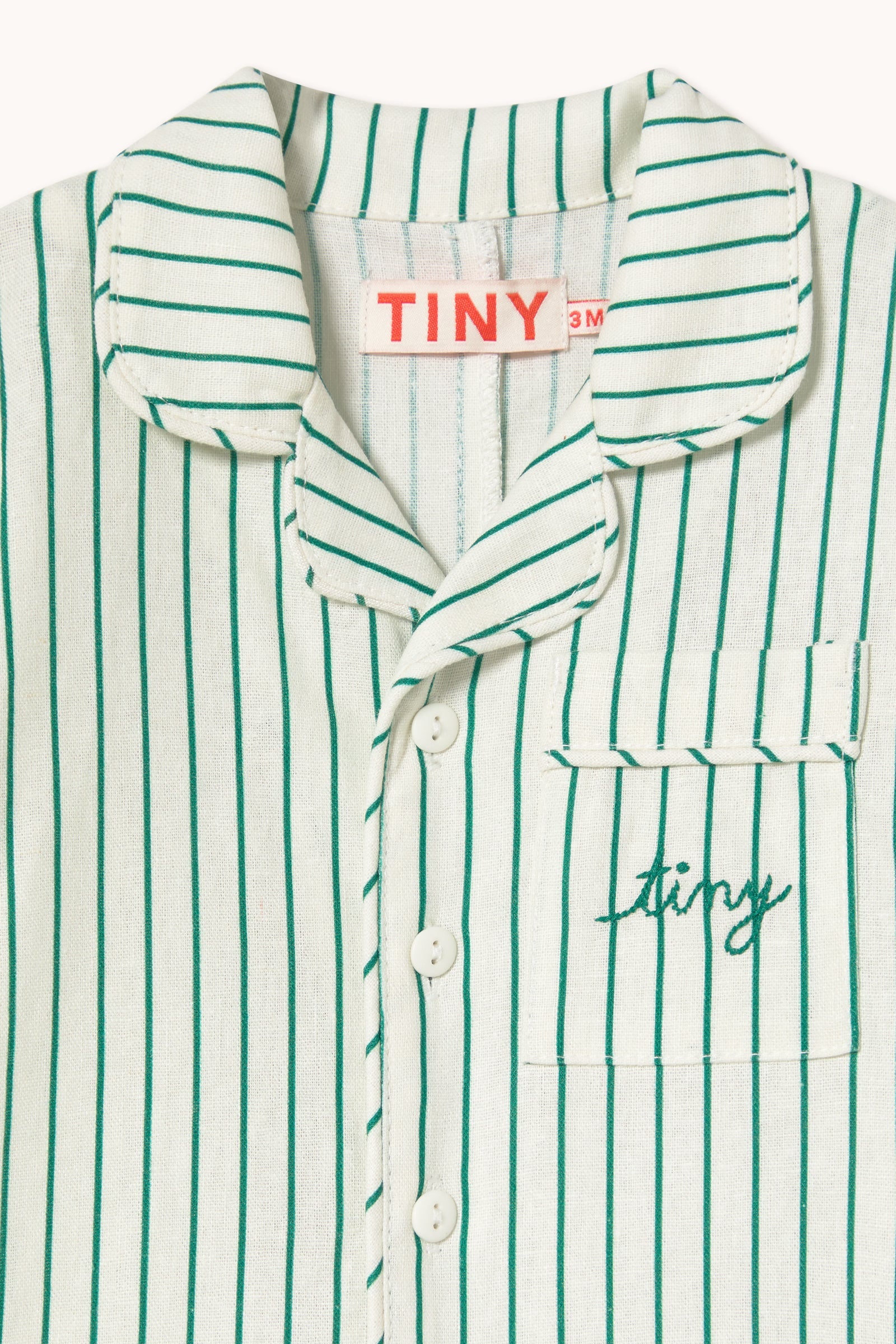 EMERALD STRIPES BABY ONE-PIECE