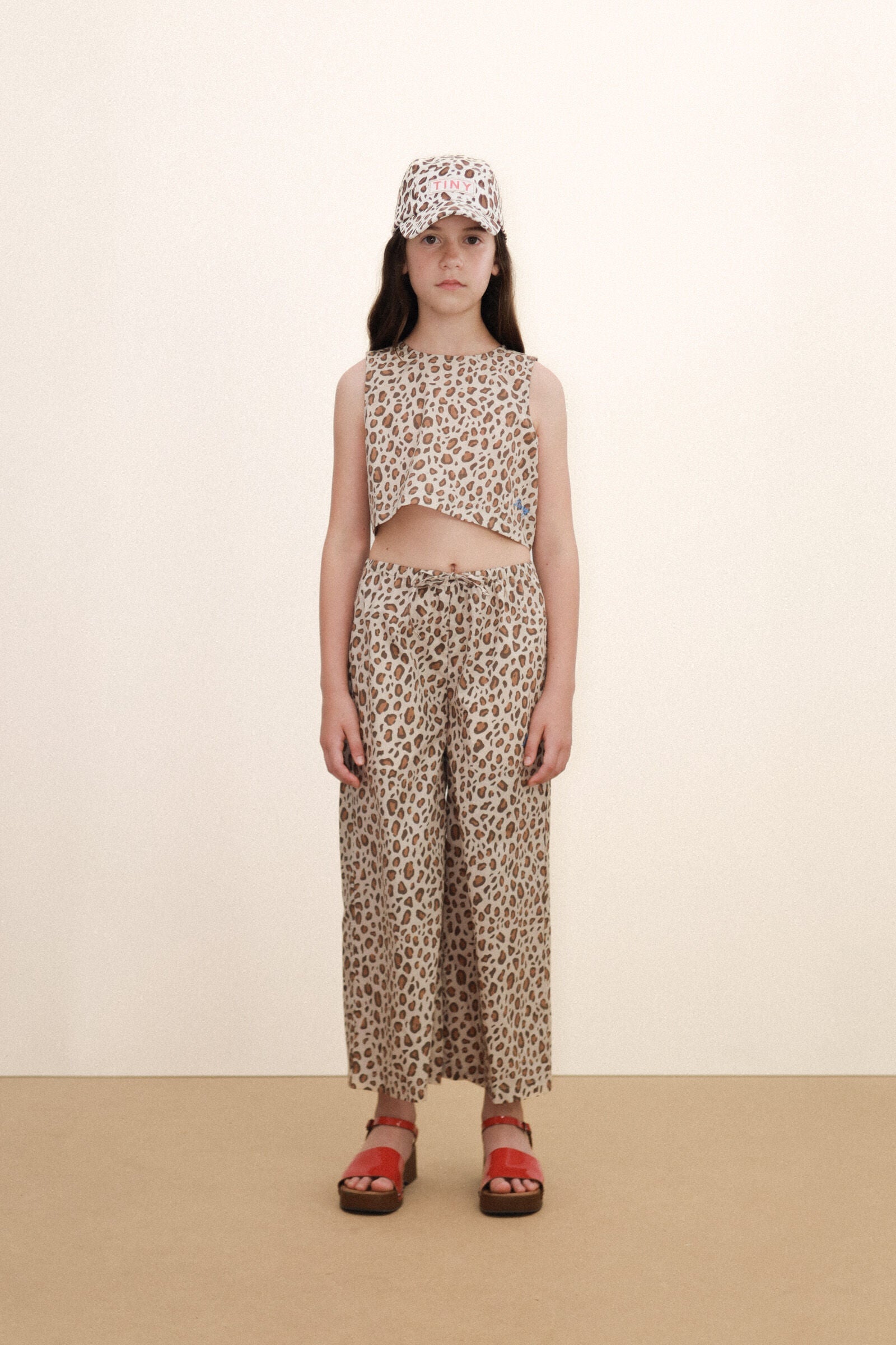 ANIMAL PRINT POPLIN TOP