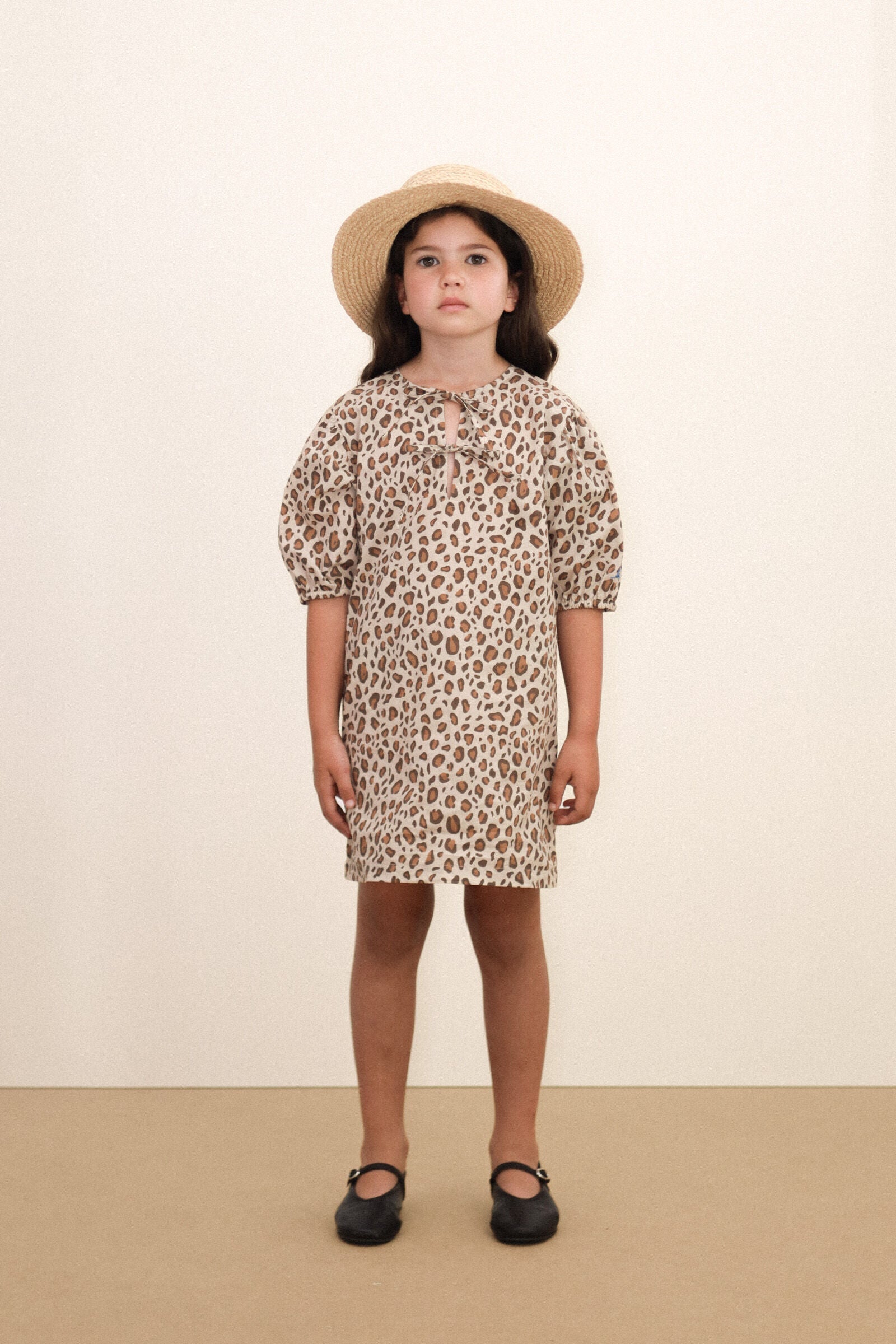 ANIMAL PRINT BOWS DRESS