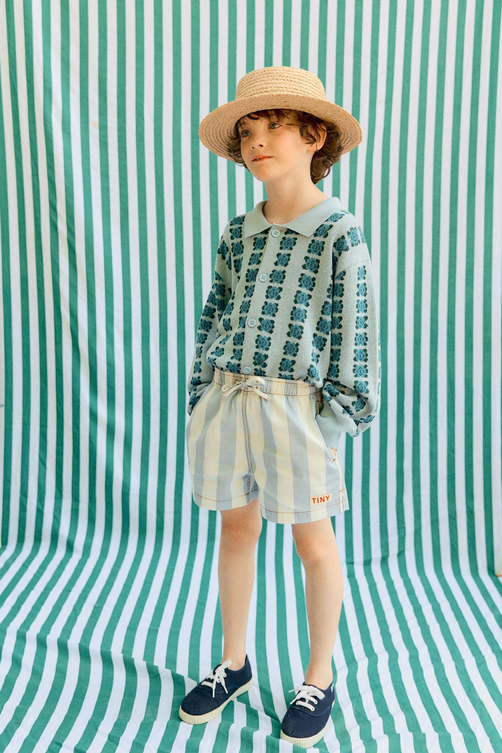 STRIPES TWILL SHORTS