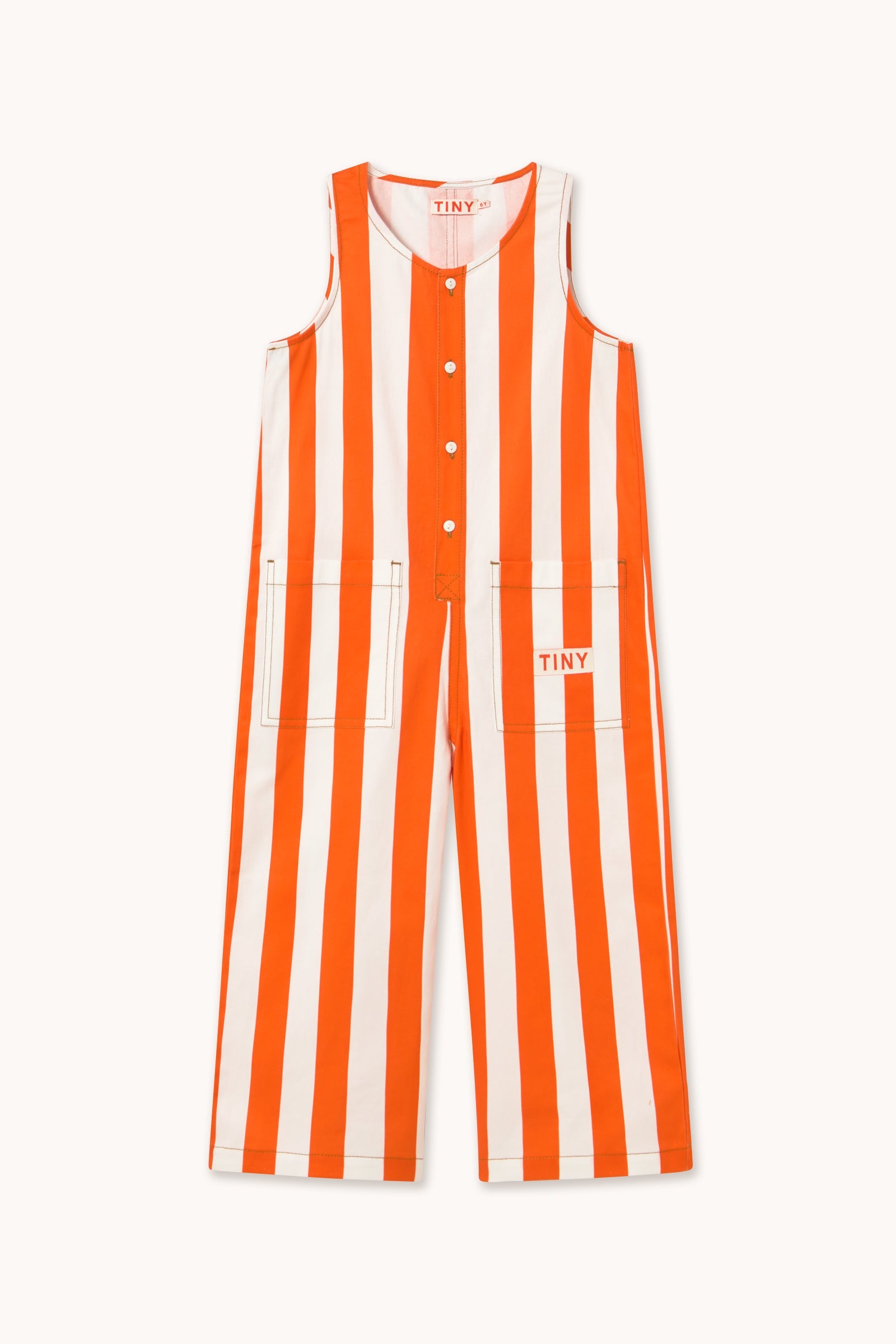 STRIPES TWILL LONG ONE-PIECE