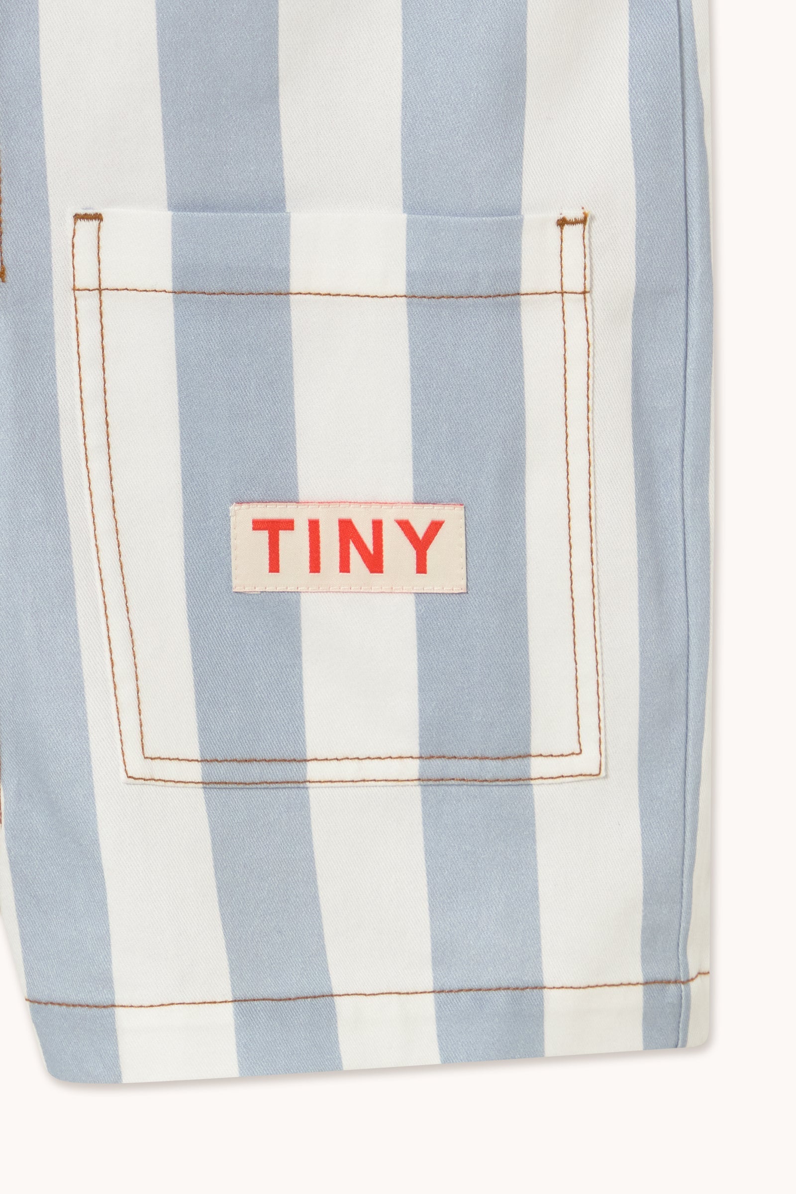 STRIPES TWILL SHORT ONE-PIECE