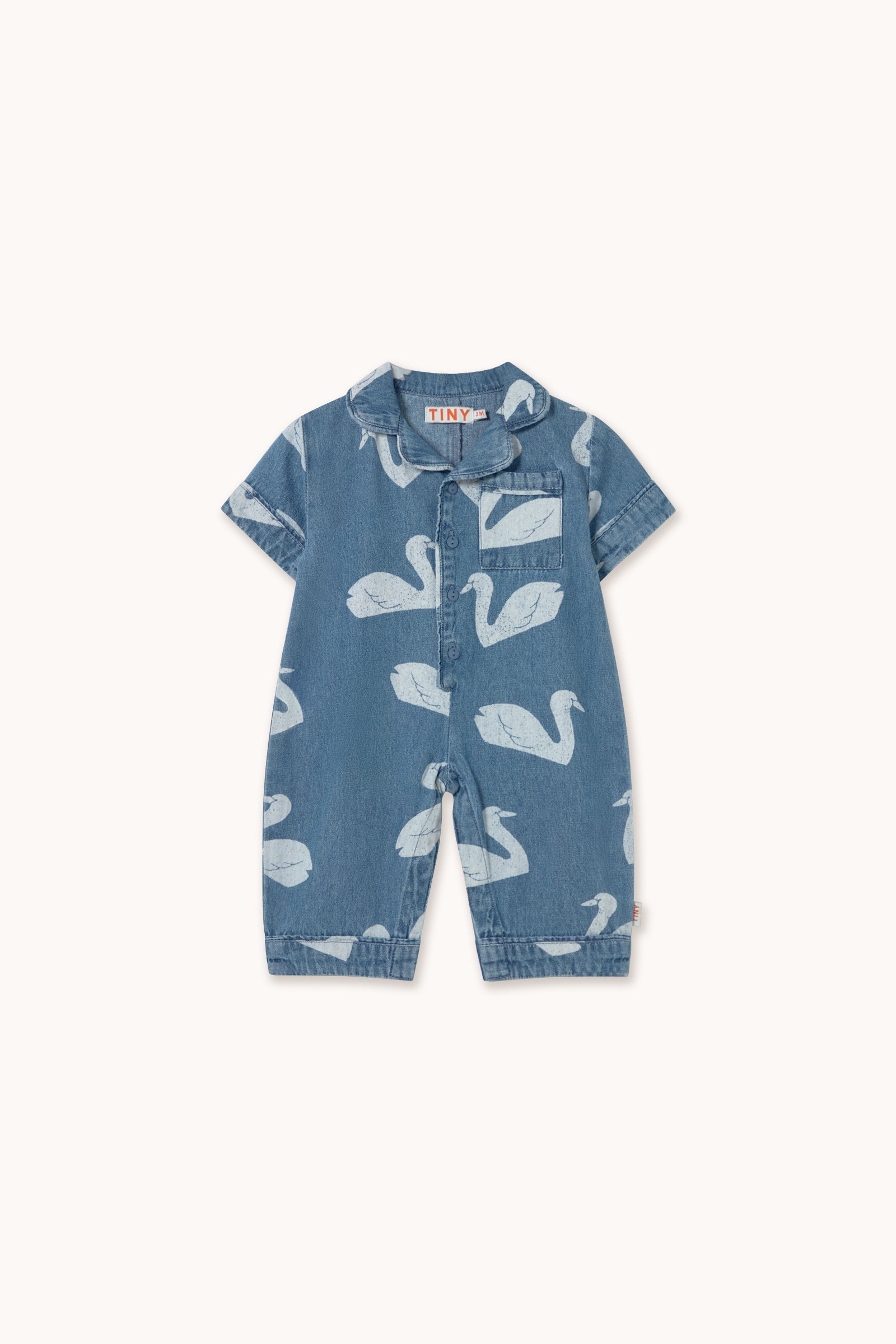 BIG SWANS BABY ONE-PIECE