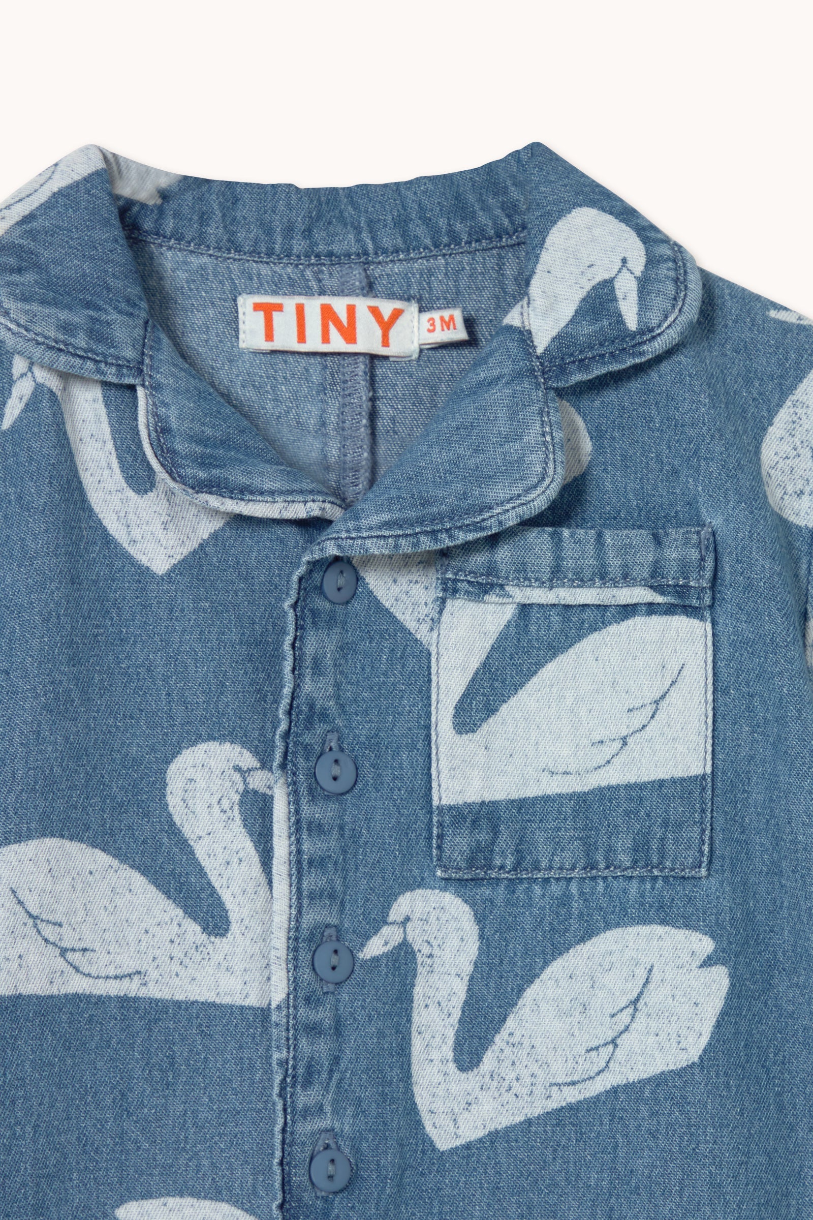 BIG SWANS BABY ONE-PIECE