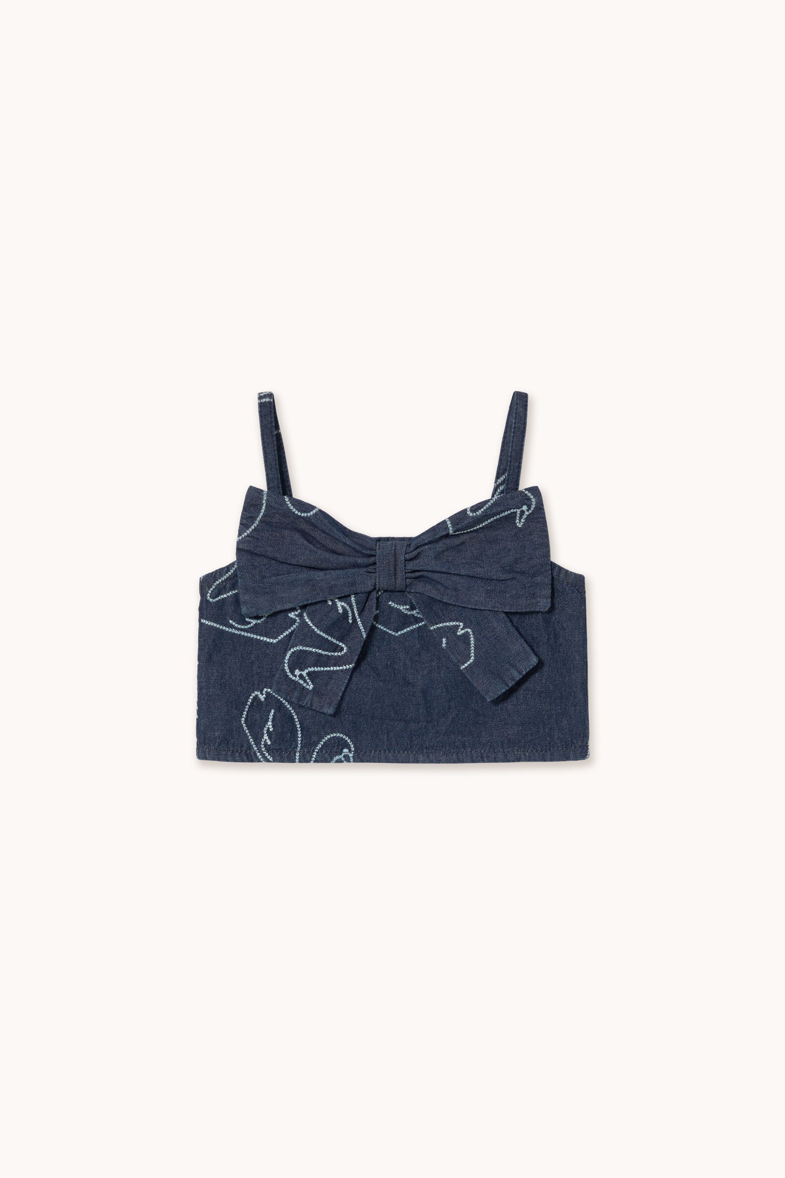 BIG SWANS DENIM BOW TOP