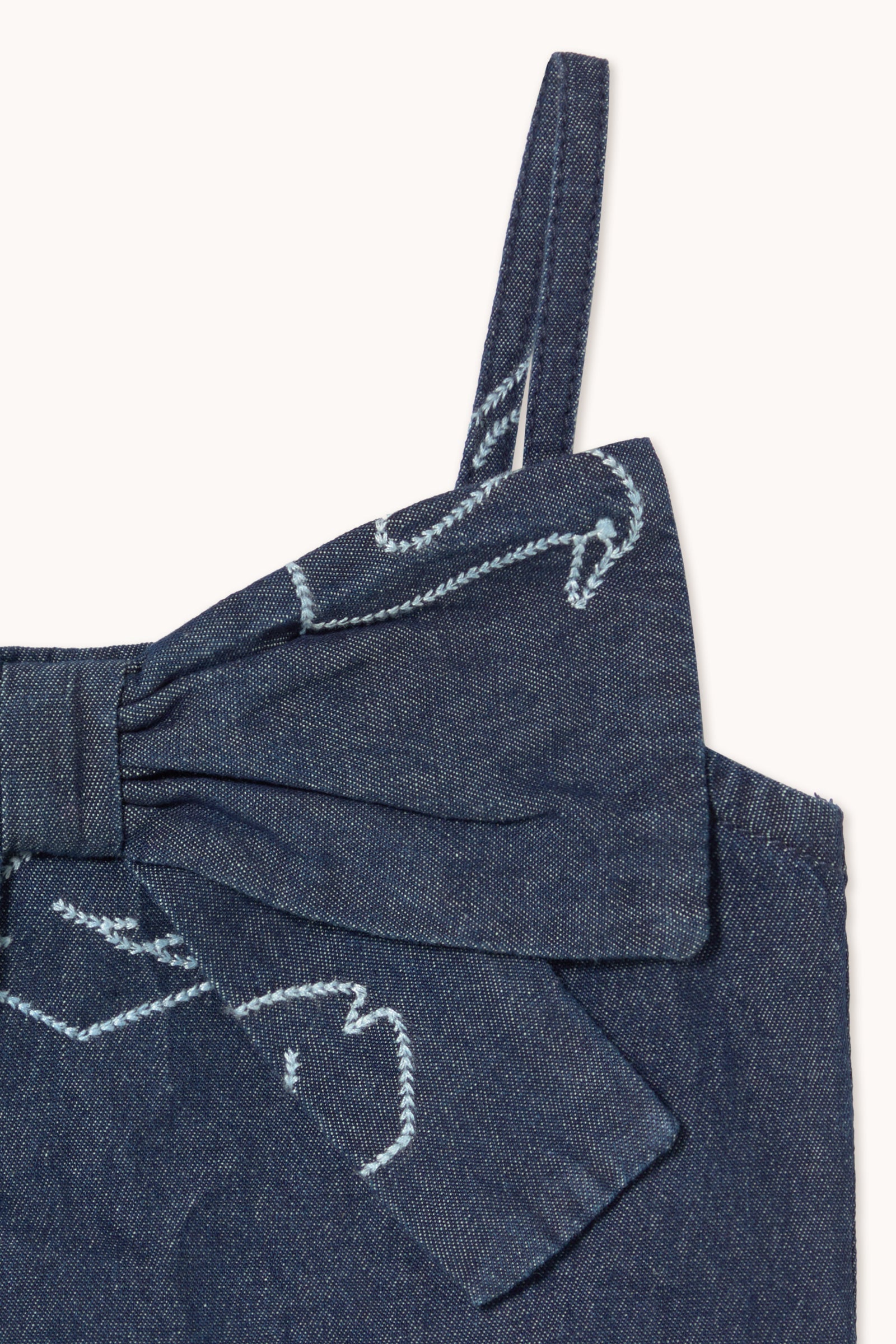 BIG SWANS DENIM BOW TOP
