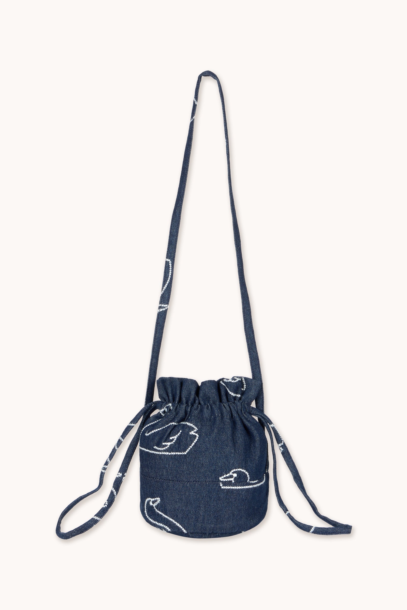 BIG SWANS DENIM BUCKET BAG