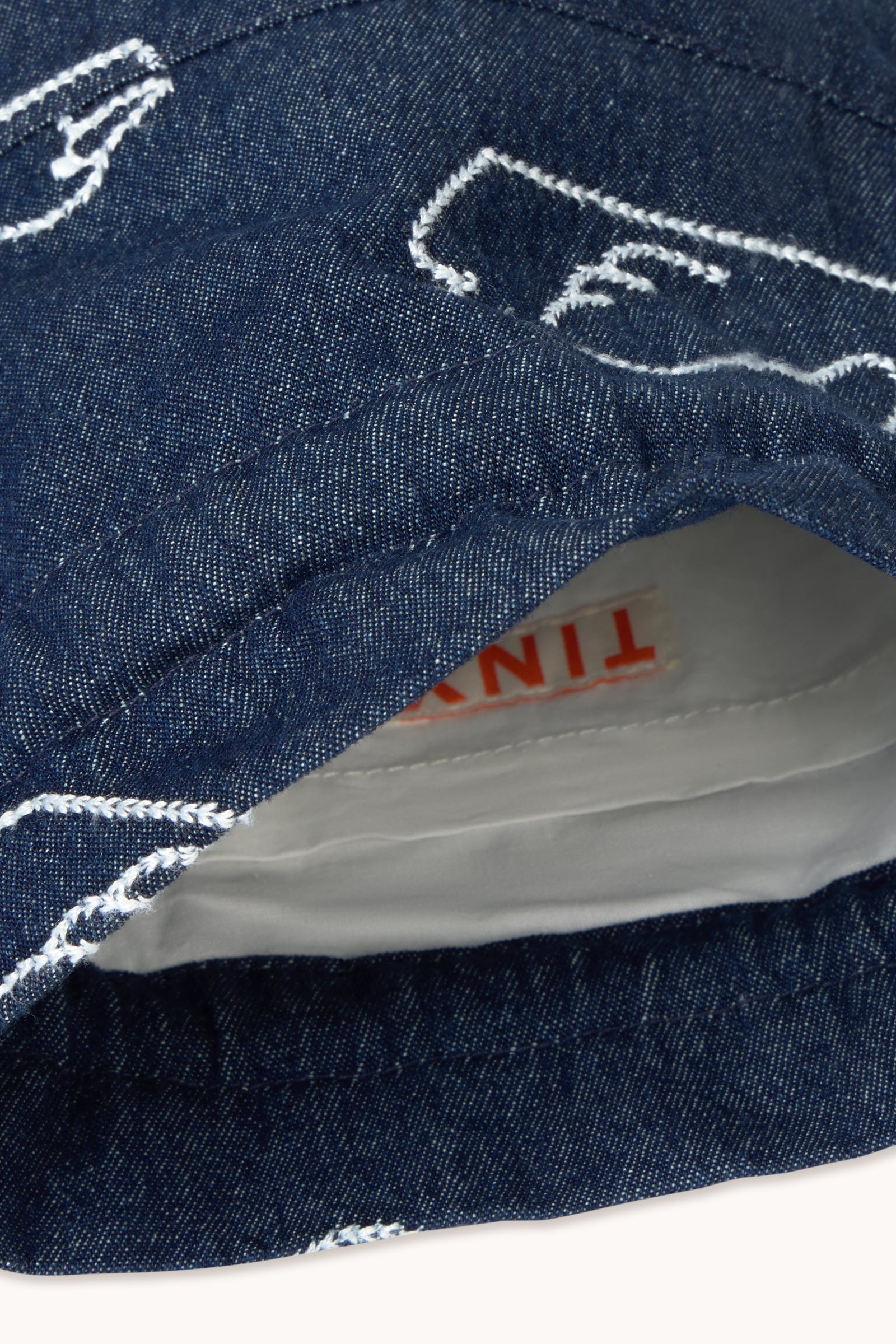 BIG SWANS DENIM BUCKET BAG