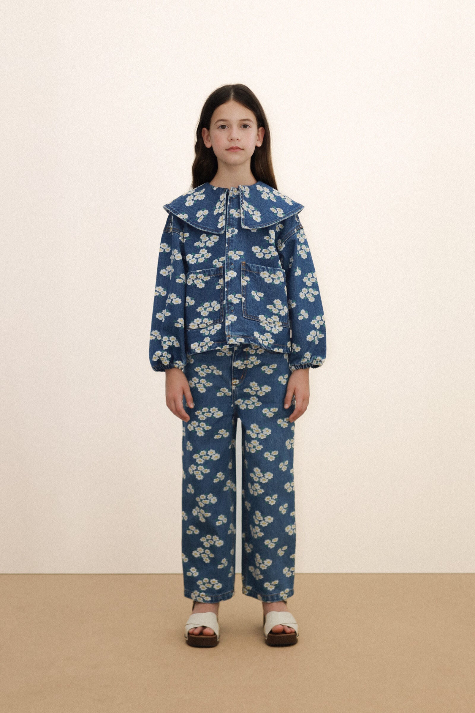 BLOSSOMS DENIM SHIRT
