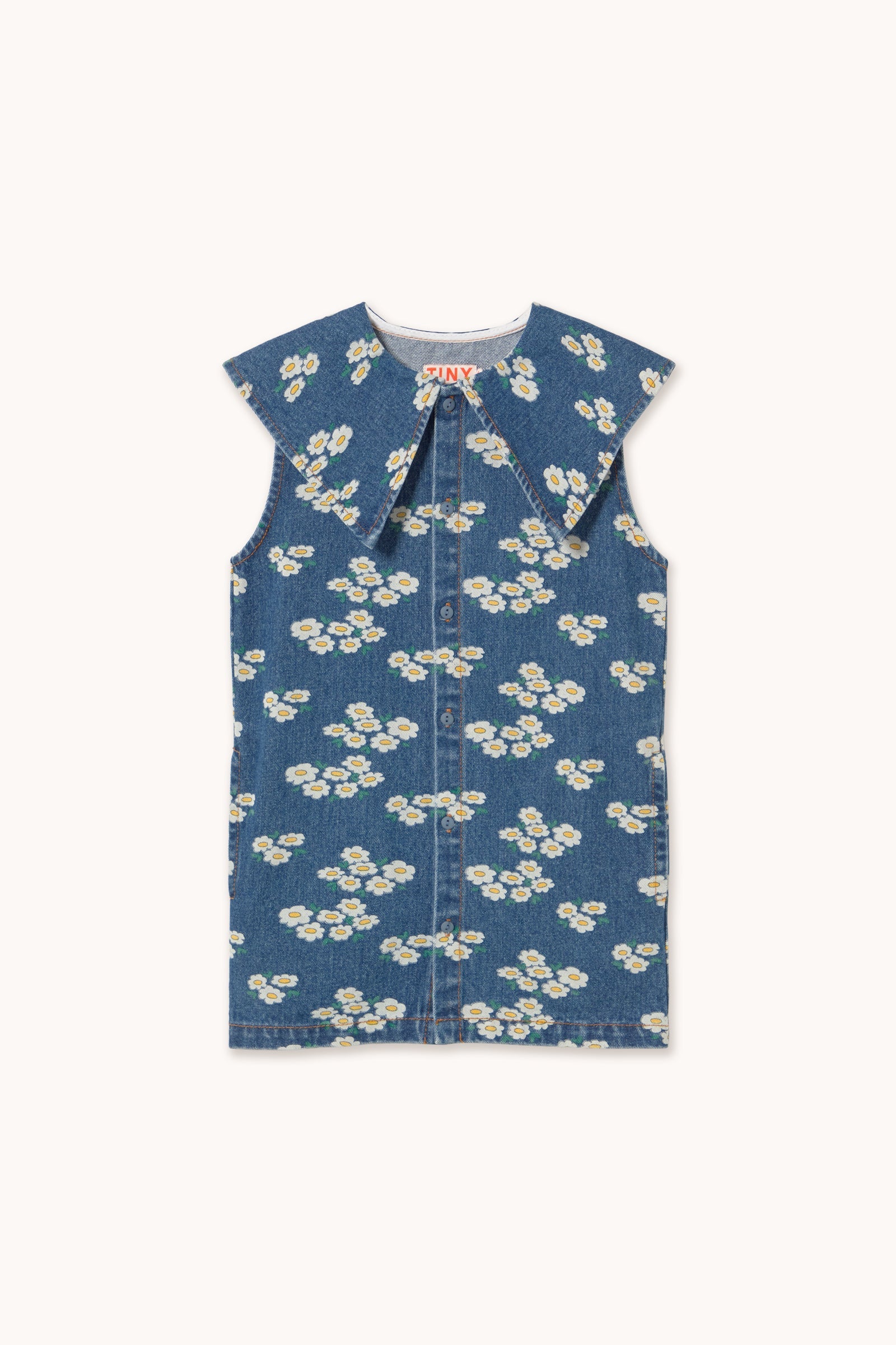 BLOSSOMS DENIM DRESS
