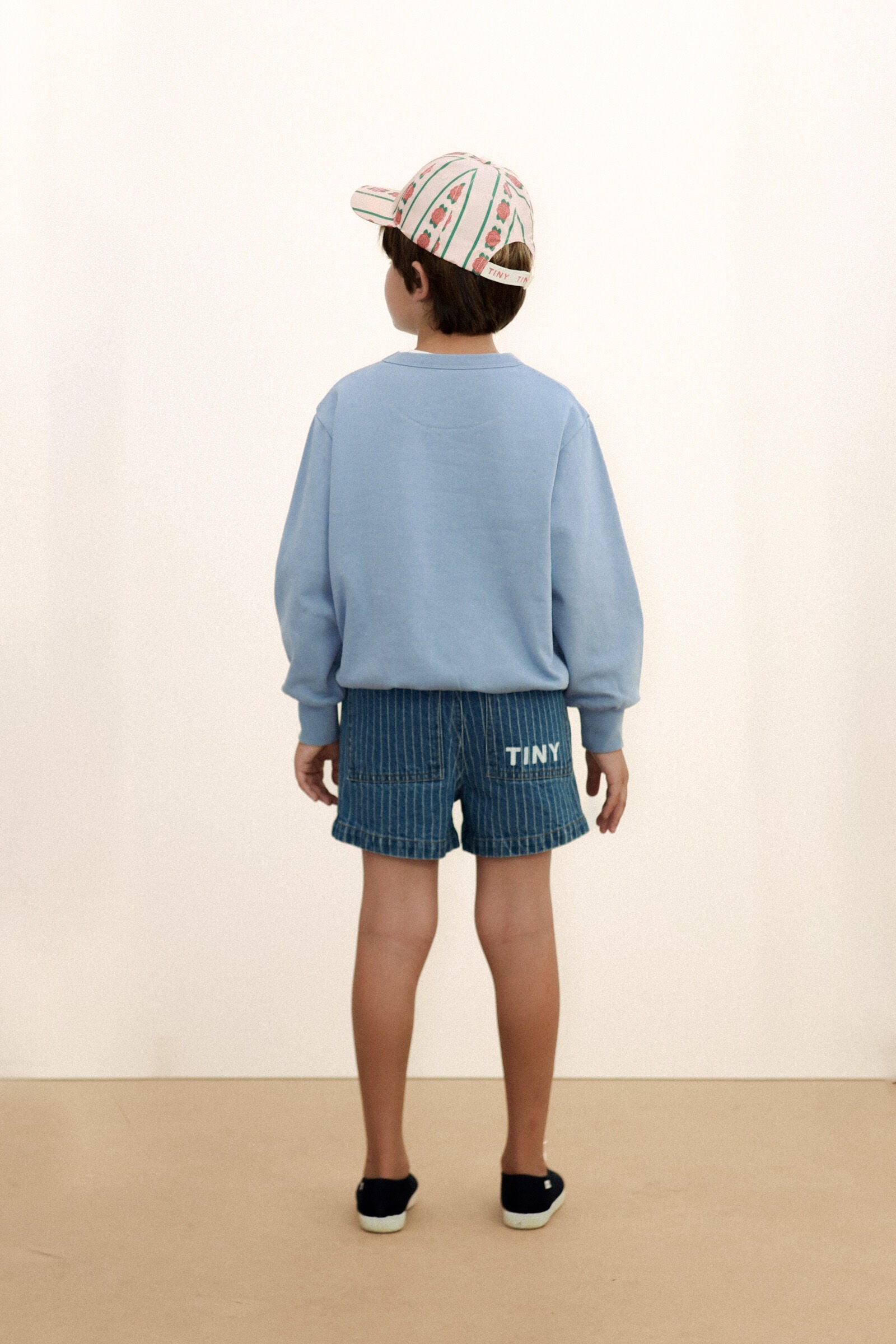 STRIPES DENIM SHORTS