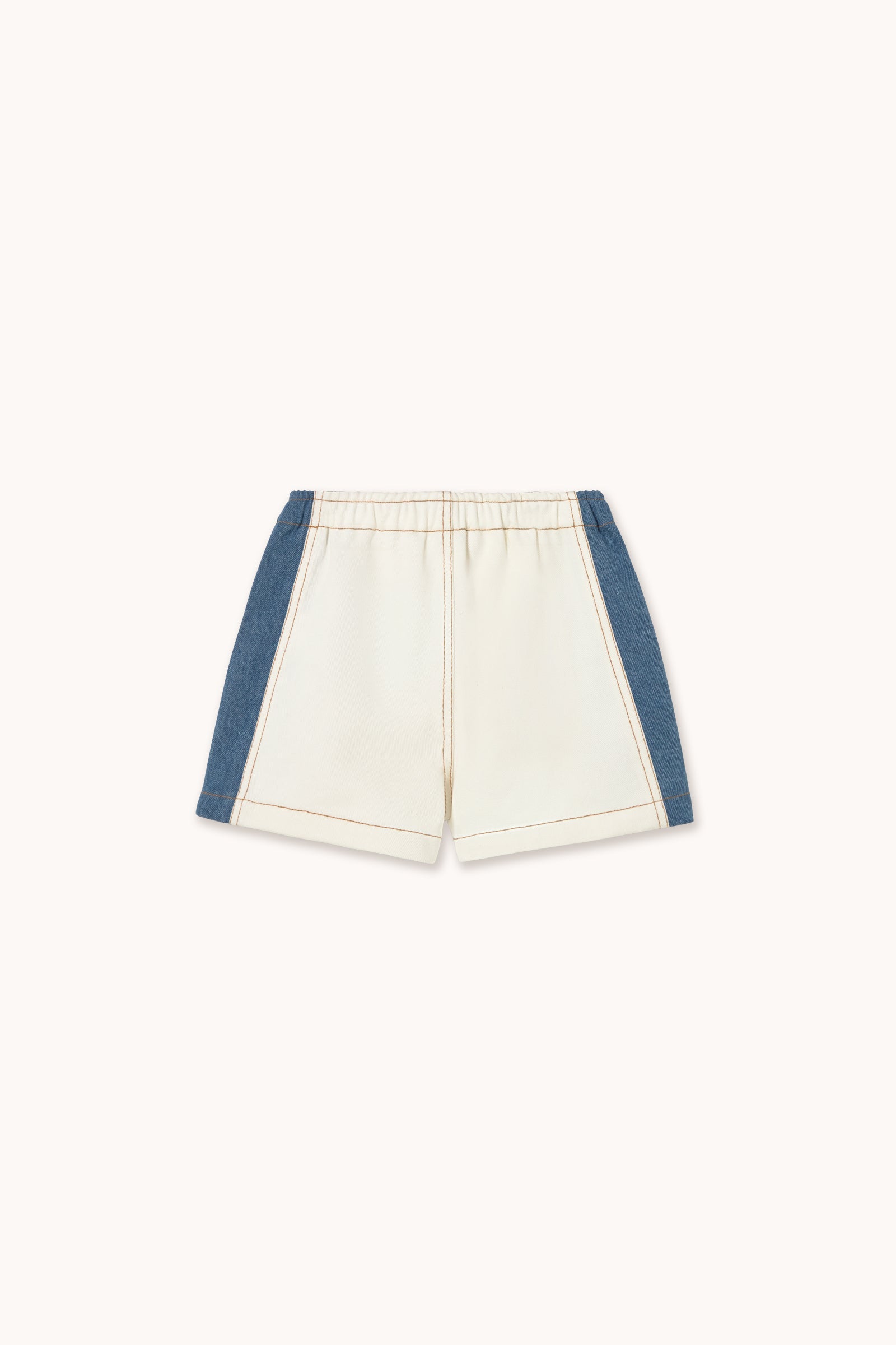 COLOR BLOCK DENIM SHORT