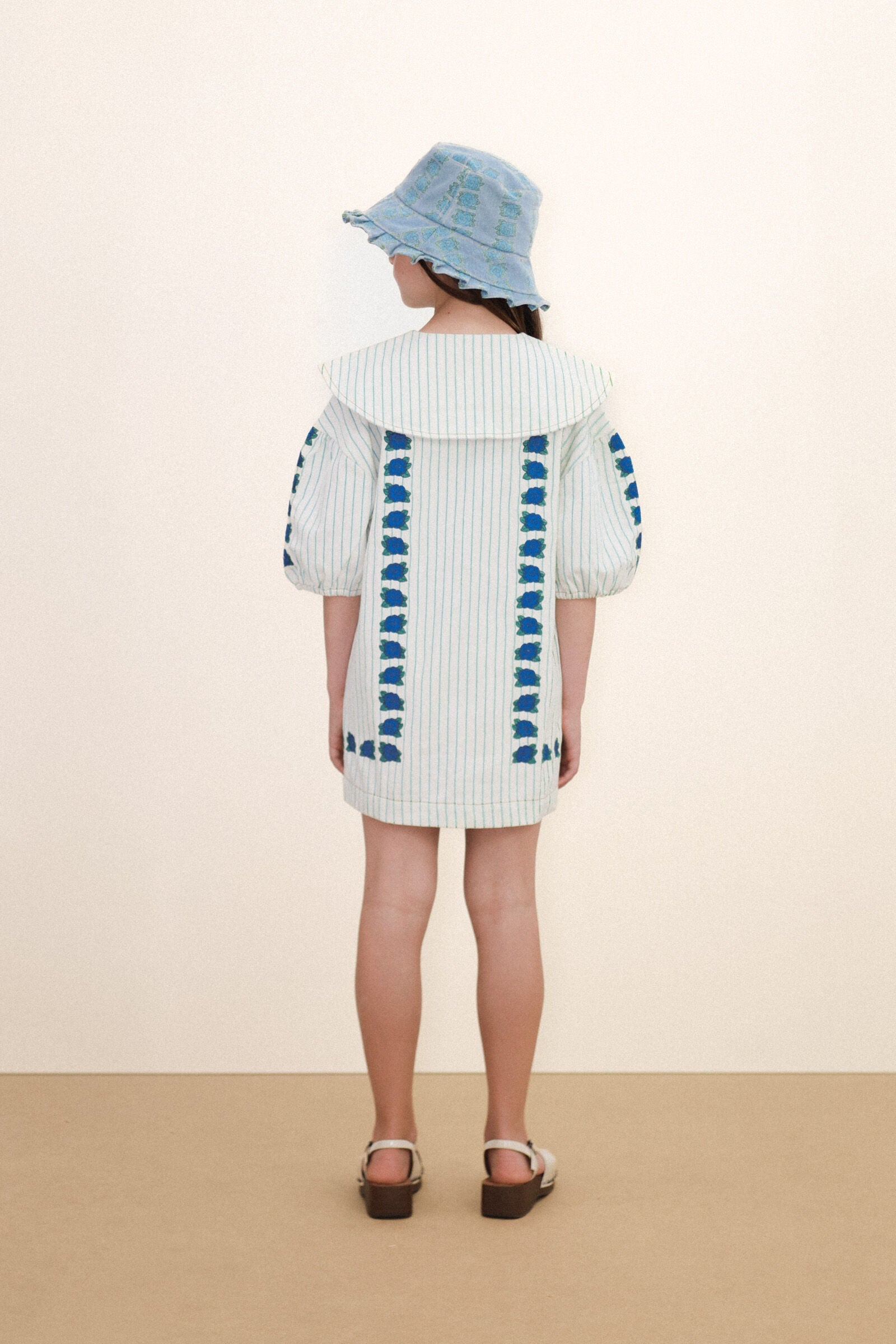 MINI BLUE FLOWERS DRESS