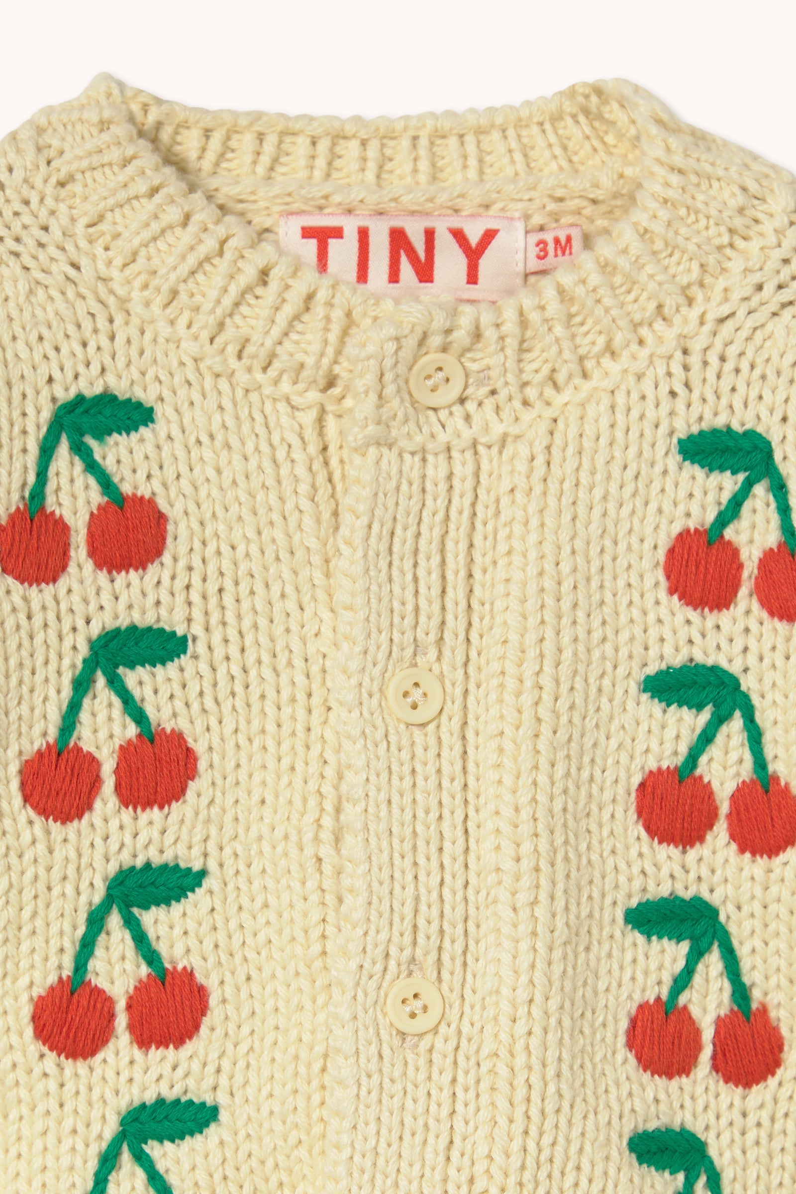 MINI CHERRIES KNITTED BABY CARDIGAN
