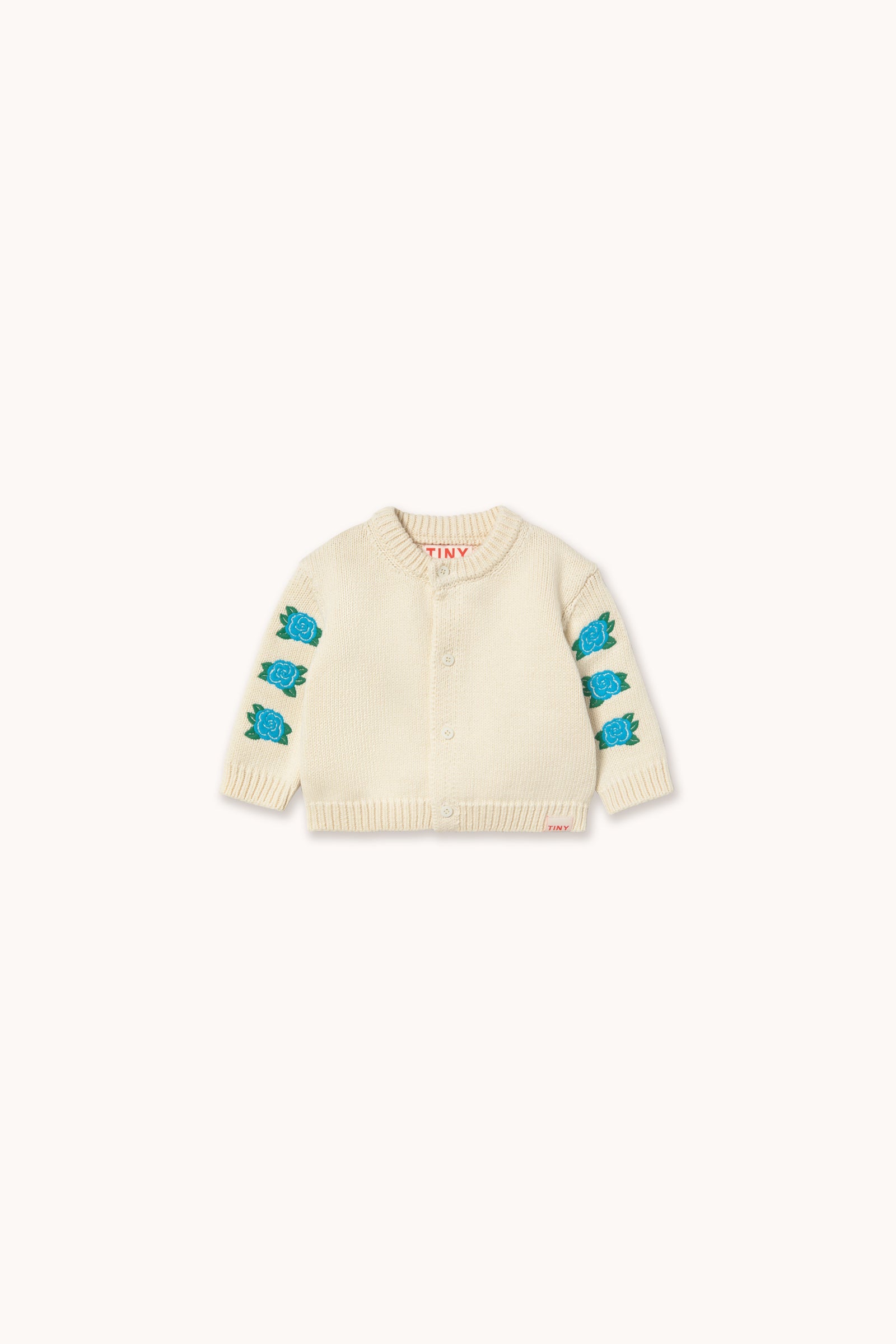 FLOWERS KNITTED BABY CARDIGAN