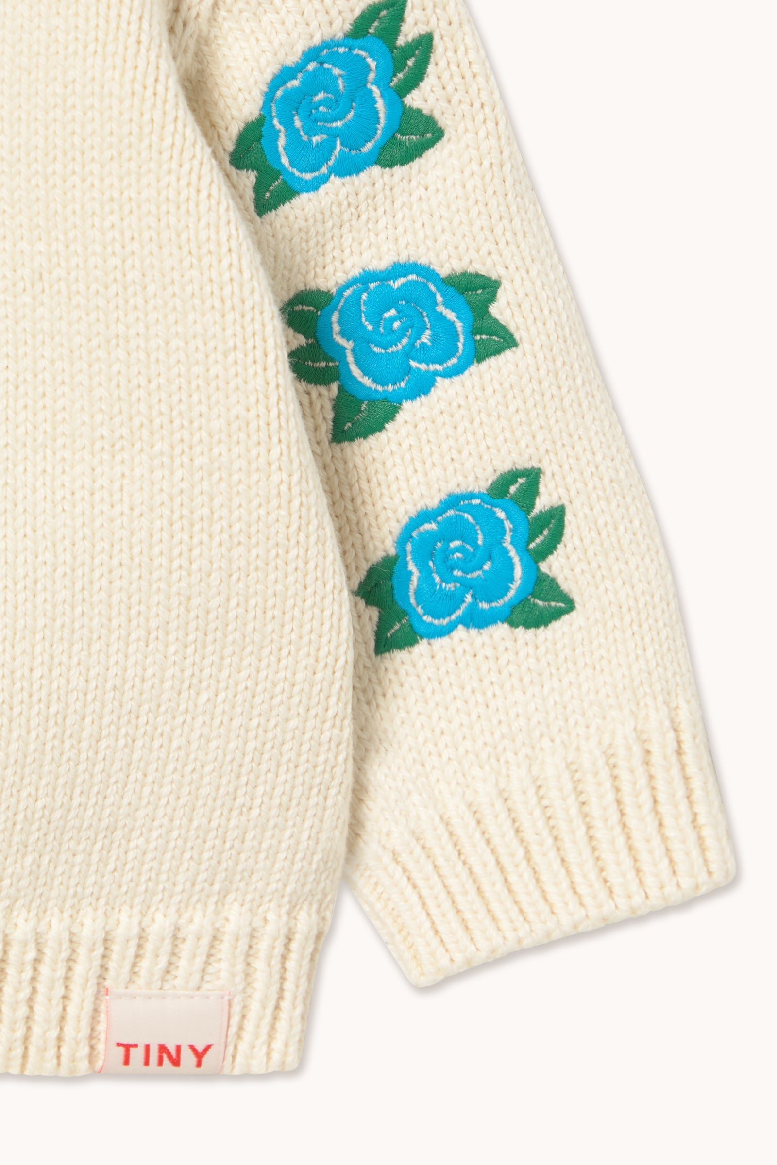 FLOWERS KNITTED BABY CARDIGAN