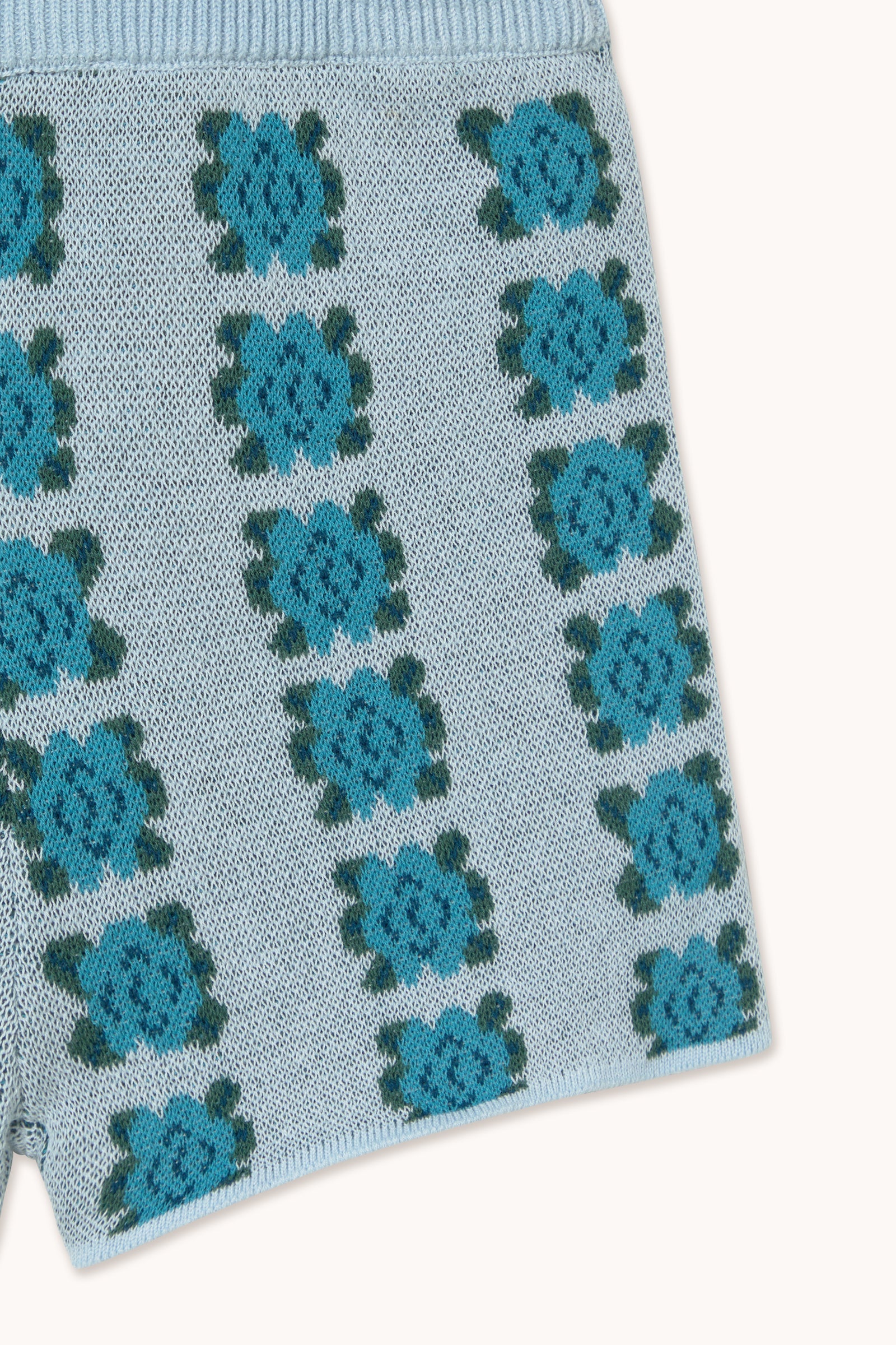 BLUE FLOWERS BABY KNITTED PANT