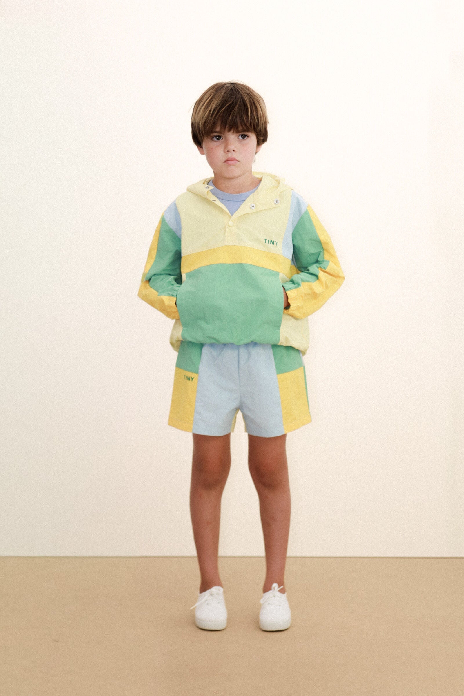 COLOR BLOCK WOVEN JACKET