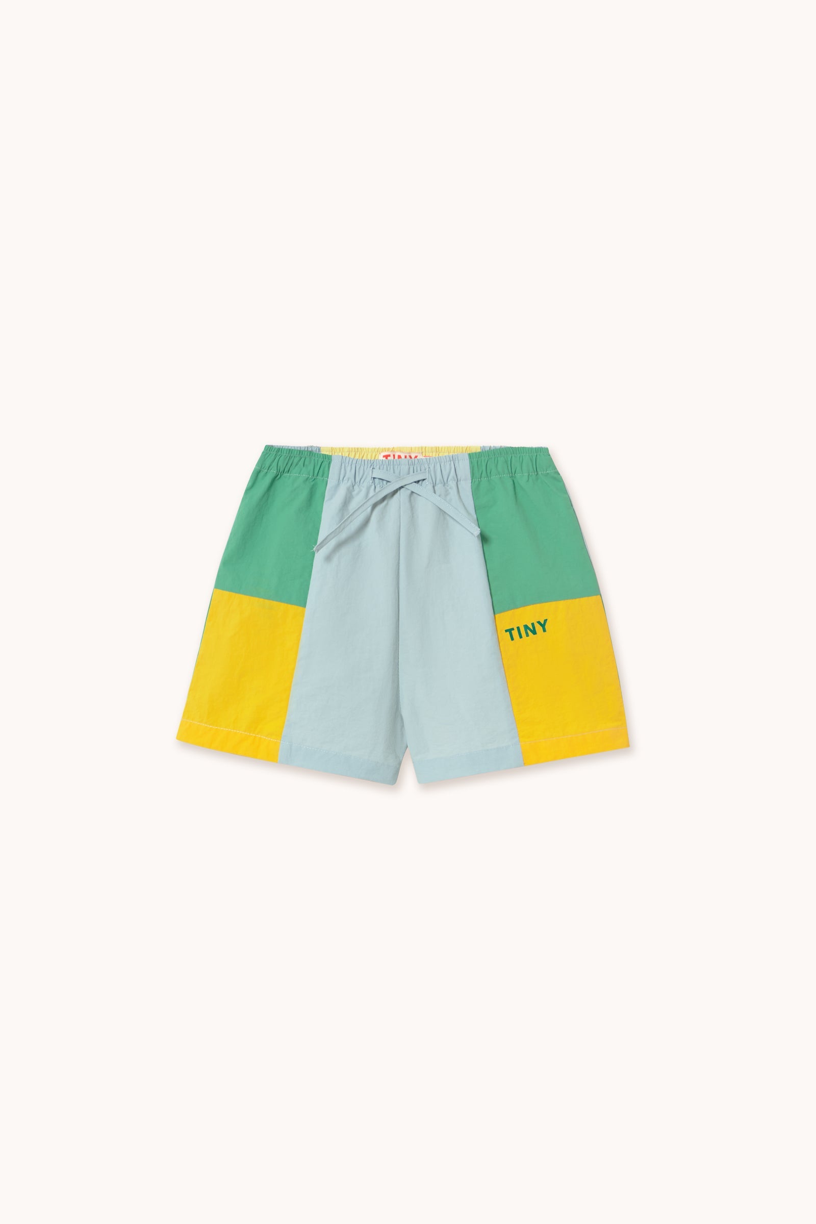 COLOR BLOCK WOVEN SHORTS