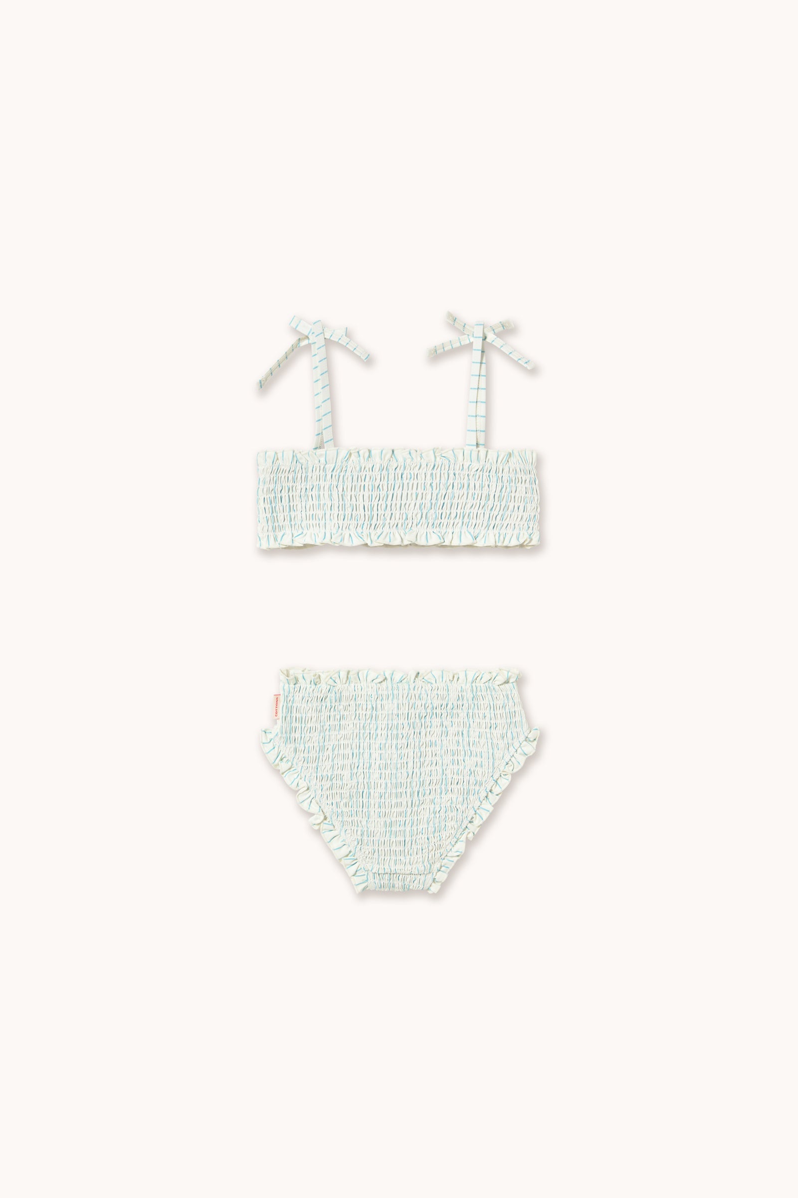CYAN FINE STRIPES SMOCK SWIM SET
