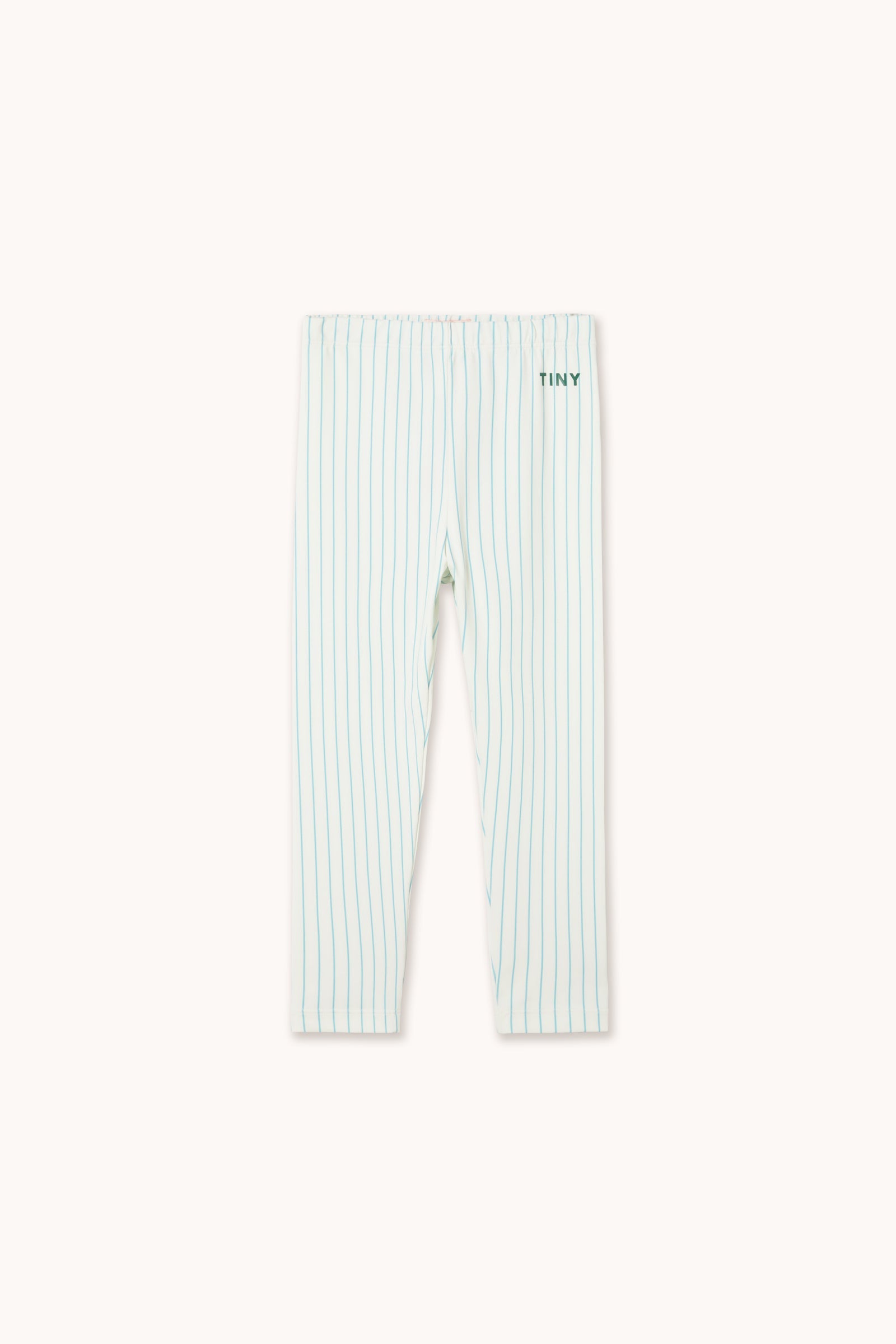 LEGGINGS CYAN FINE STRIPES