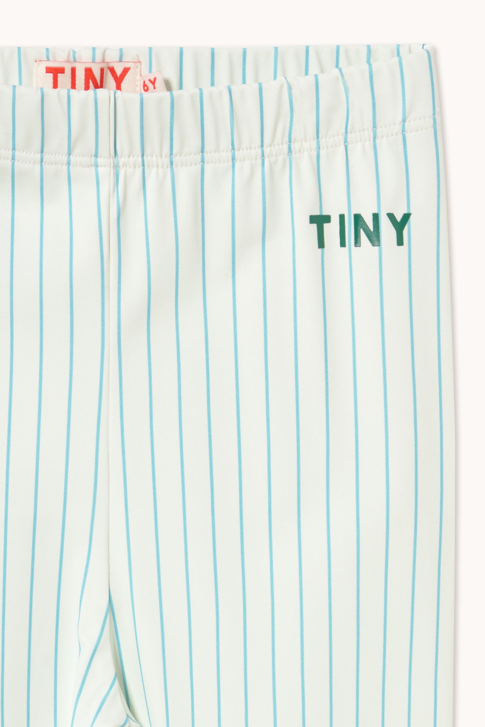 LEGGINGS CYAN FINE STRIPES