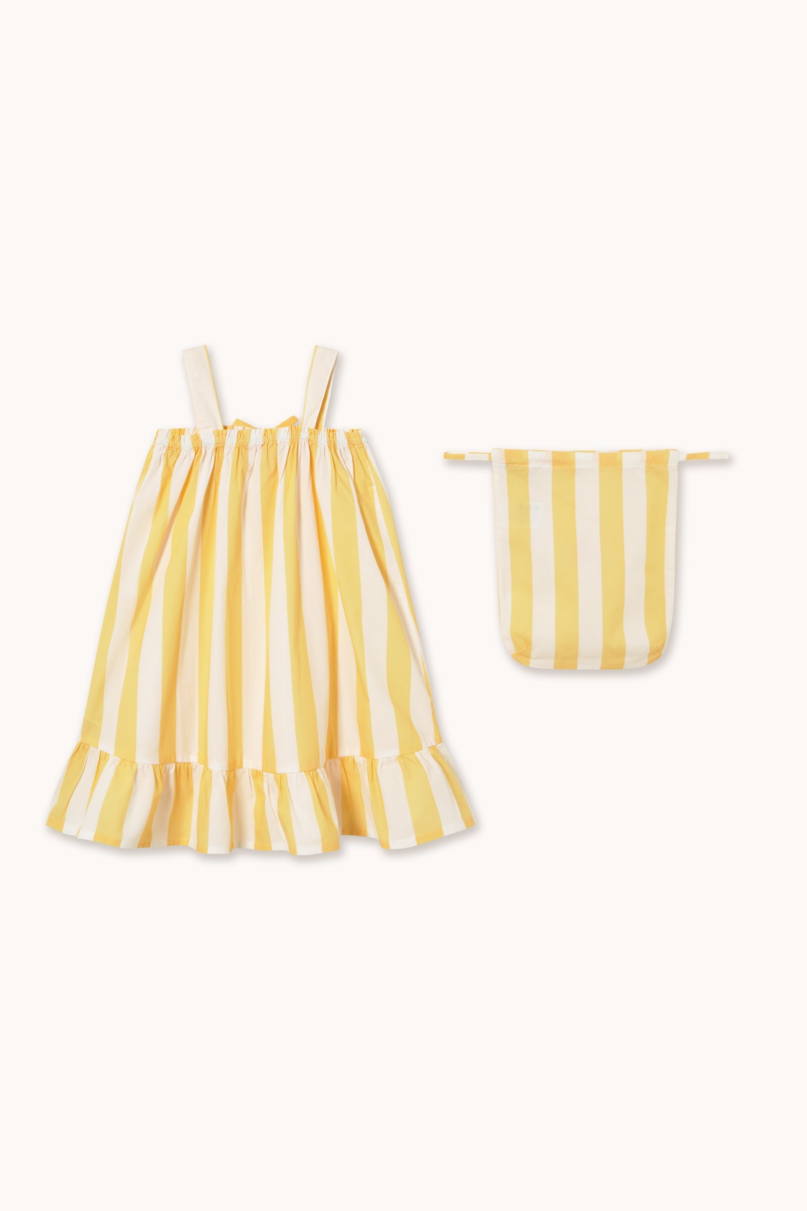 YELLOW STRIPES NIGHTGOWN DRESS