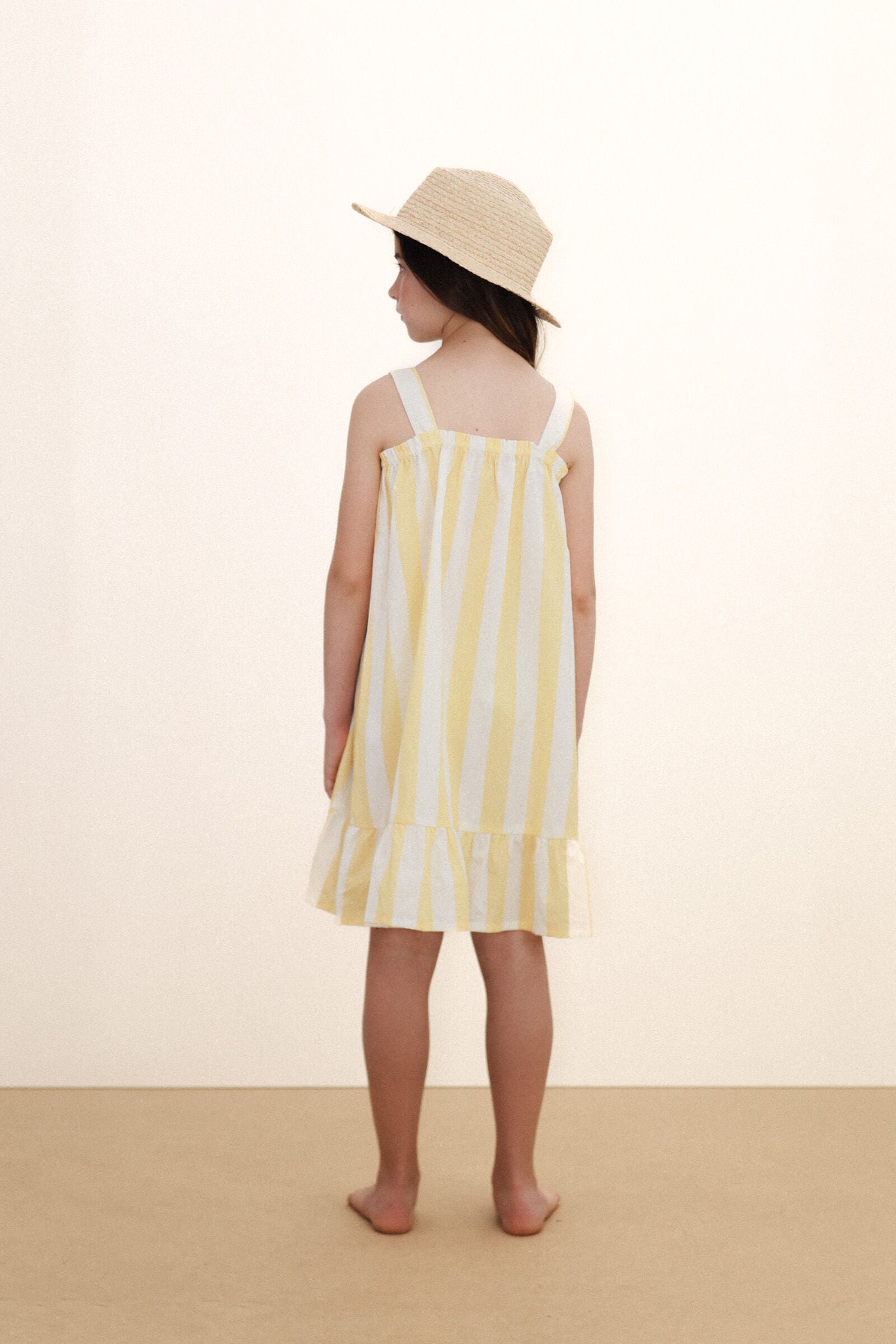 YELLOW STRIPES NIGHTGOWN DRESS