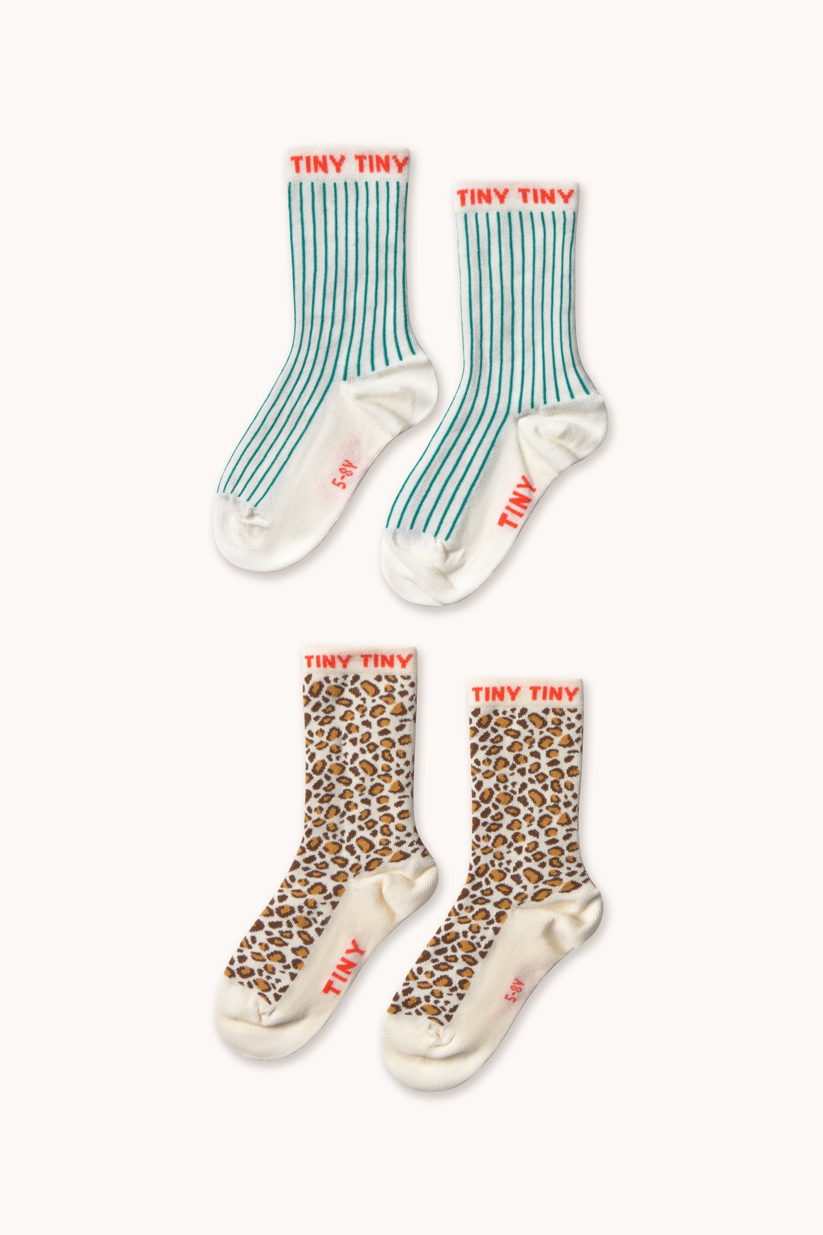 ANIMAL PRINT & FINE STRIPES MEDIUM SOCKS