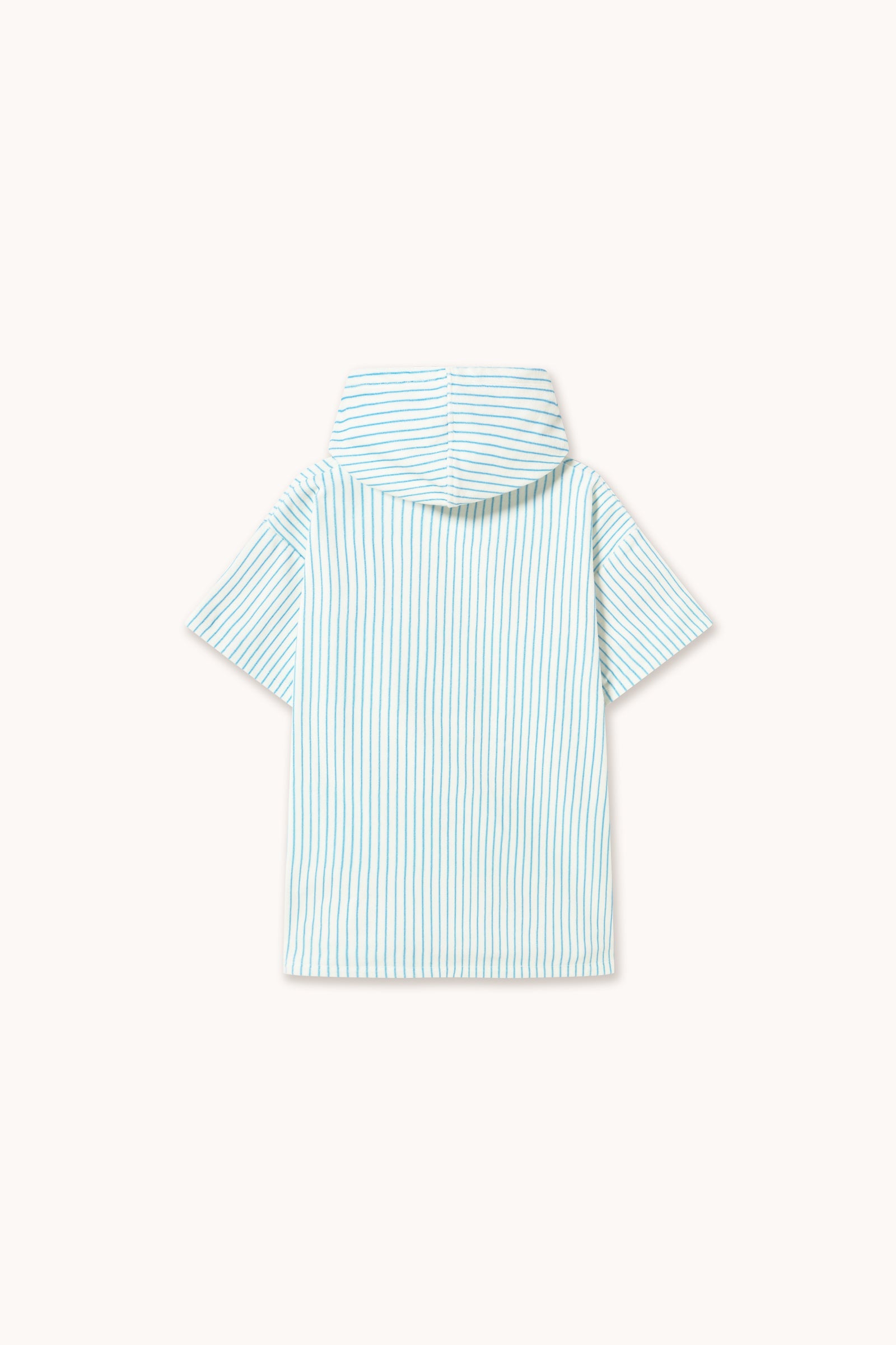 CYAN FINE STRIPES PONCHO TOWEL